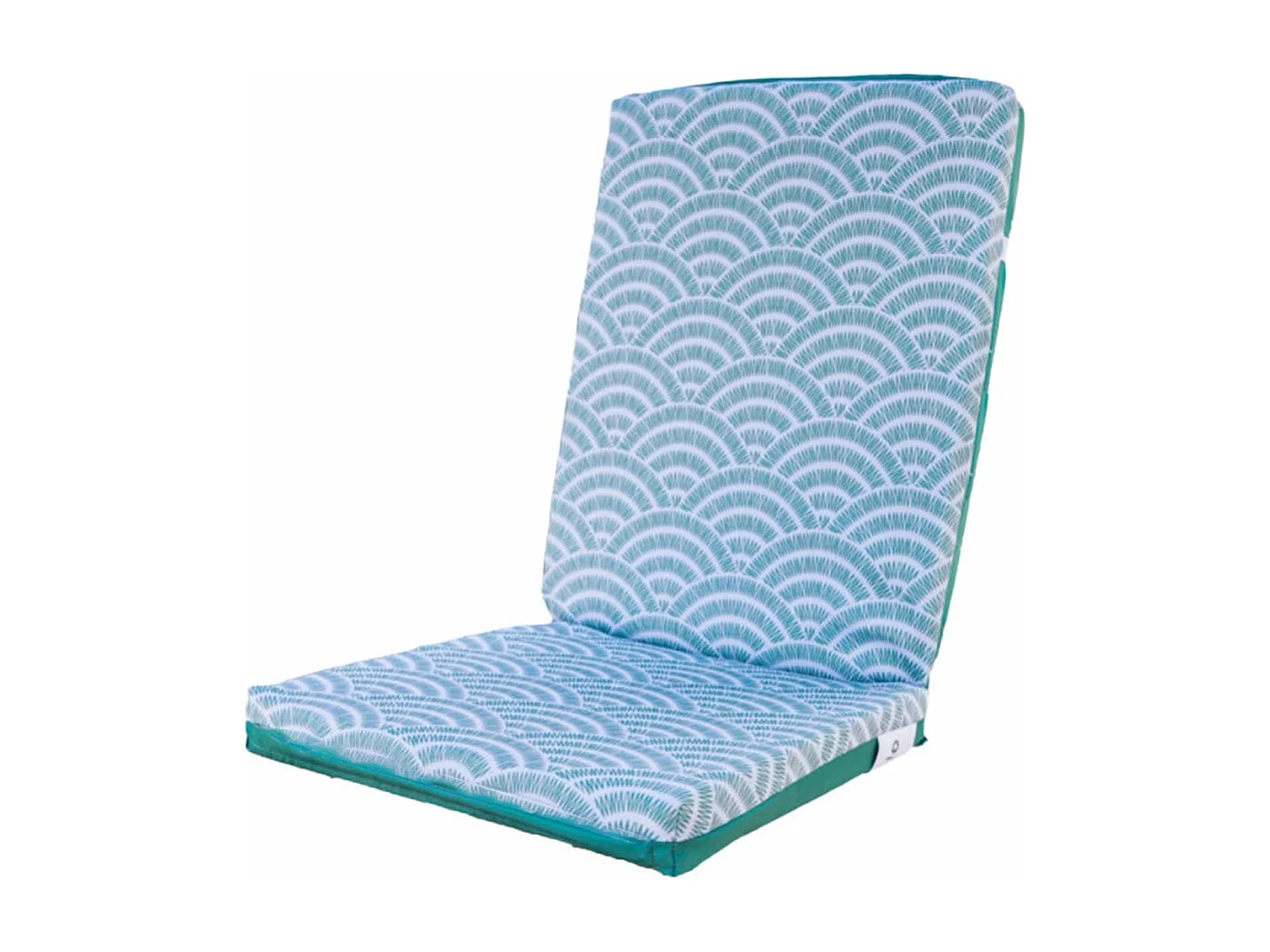 Lot de 4 Coussins pour chaises 95 x 40 cm motif Éventails Verts