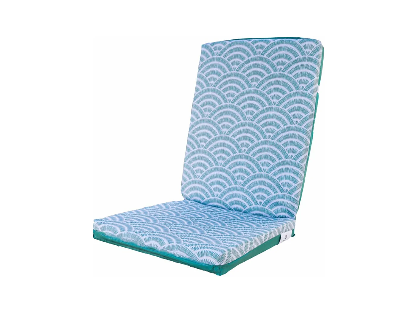 Lot de 4 Coussins pour chaises 95 x 40 cm motif Éventails Verts