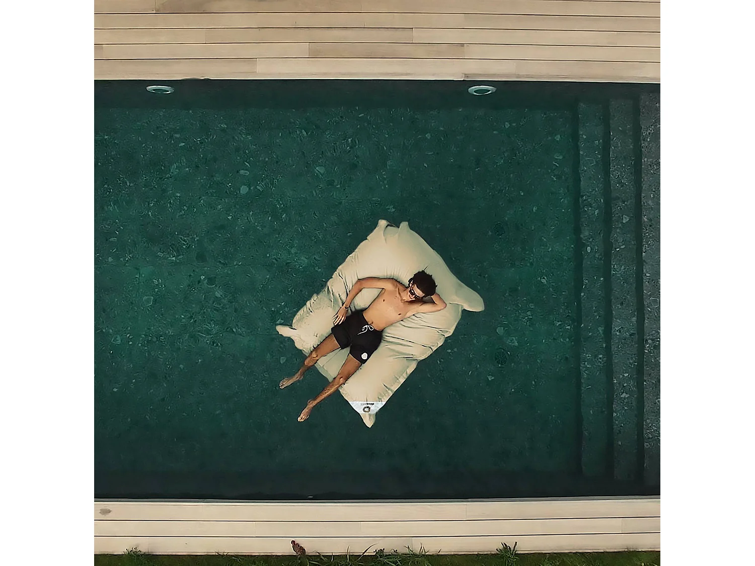 Housse pour Pouf Géant XXL 180x140cm Flottant pour Piscine - Beige