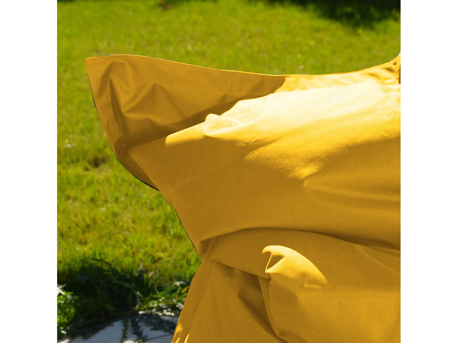 Housse pour Pouf Géant XXL 180x140cm Intérieur et Extérieur - Jaune miel