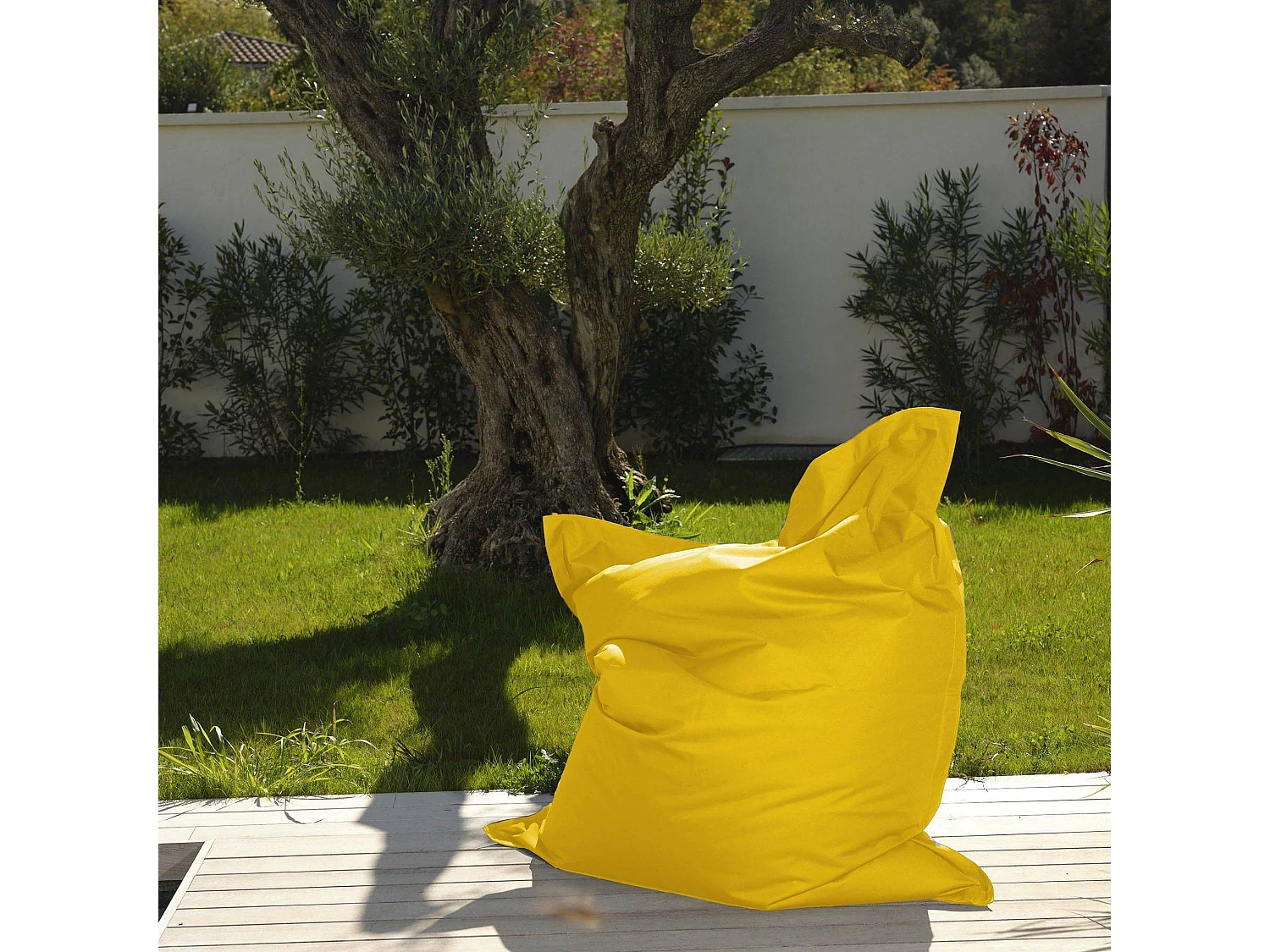 Housse pour Pouf Géant XXL 180x140cm Intérieur et Extérieur - Jaune miel