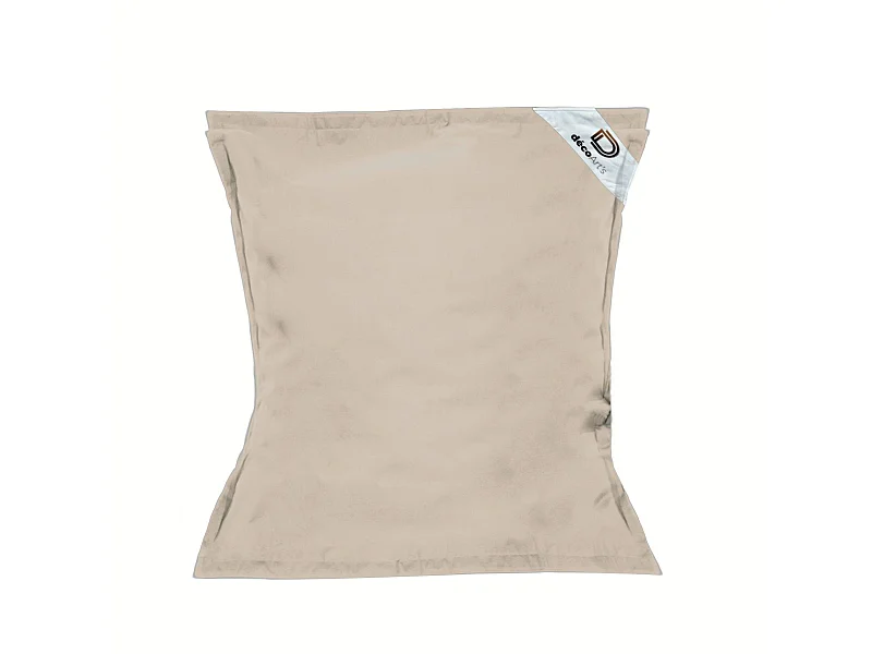 Pouf Géant XXL Intérieur et Extérieur, Déhoussable, Salon, Jardin, Deco Arts Beige
