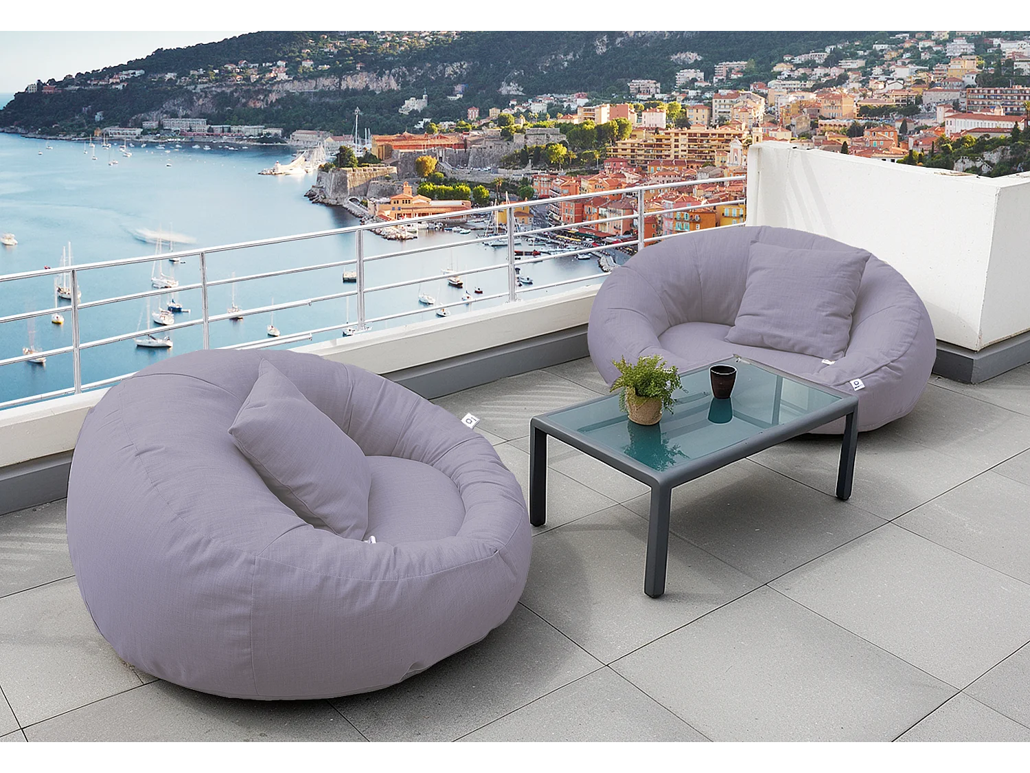 Pouf XXL Flottant pour Piscine 140x120x60 cm Gris