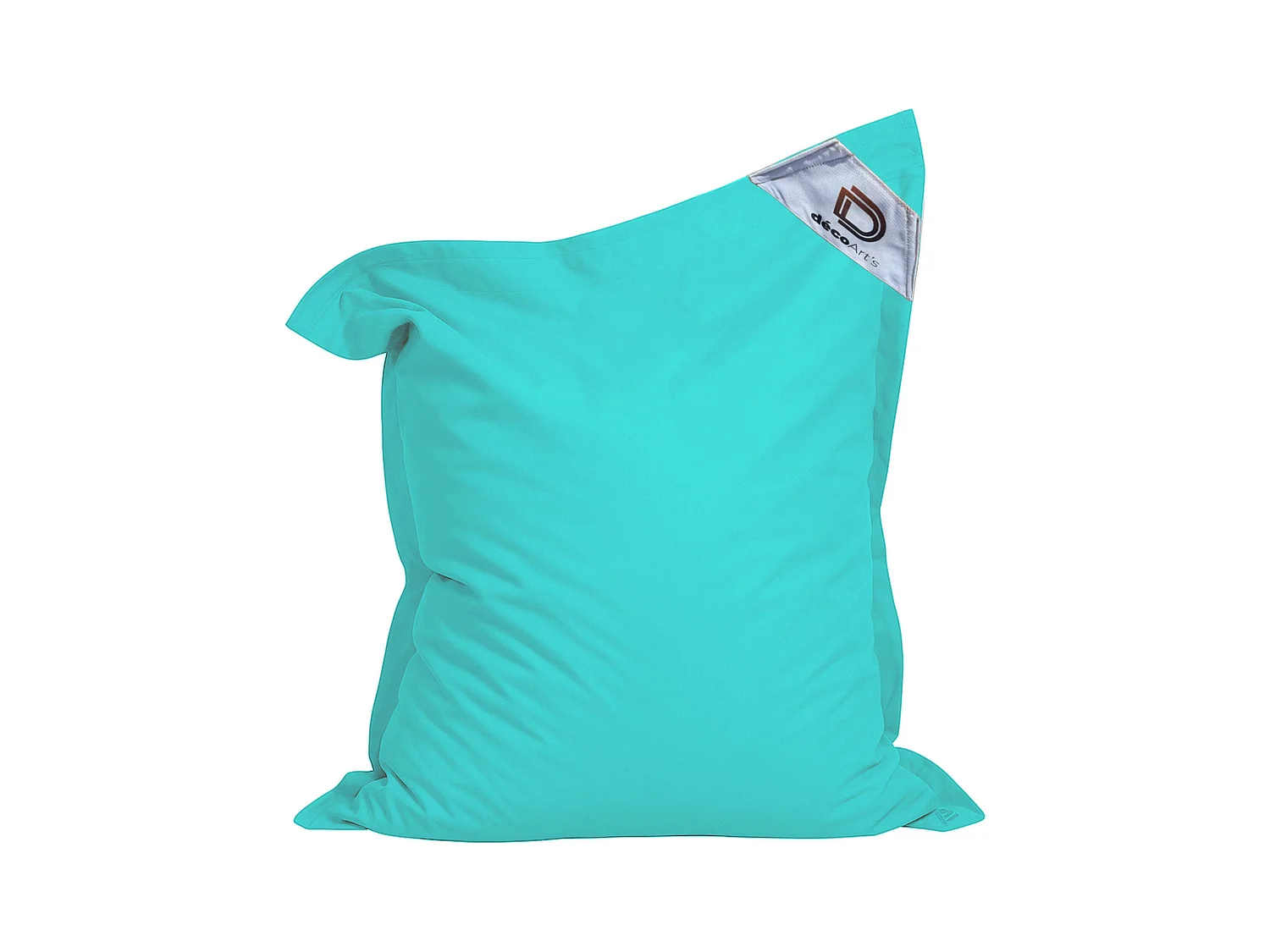 Pouf Géant XXL Intérieur et Extérieur, Déhoussable, Salon, Jardin, Deco Arts Bleu Caraïbes