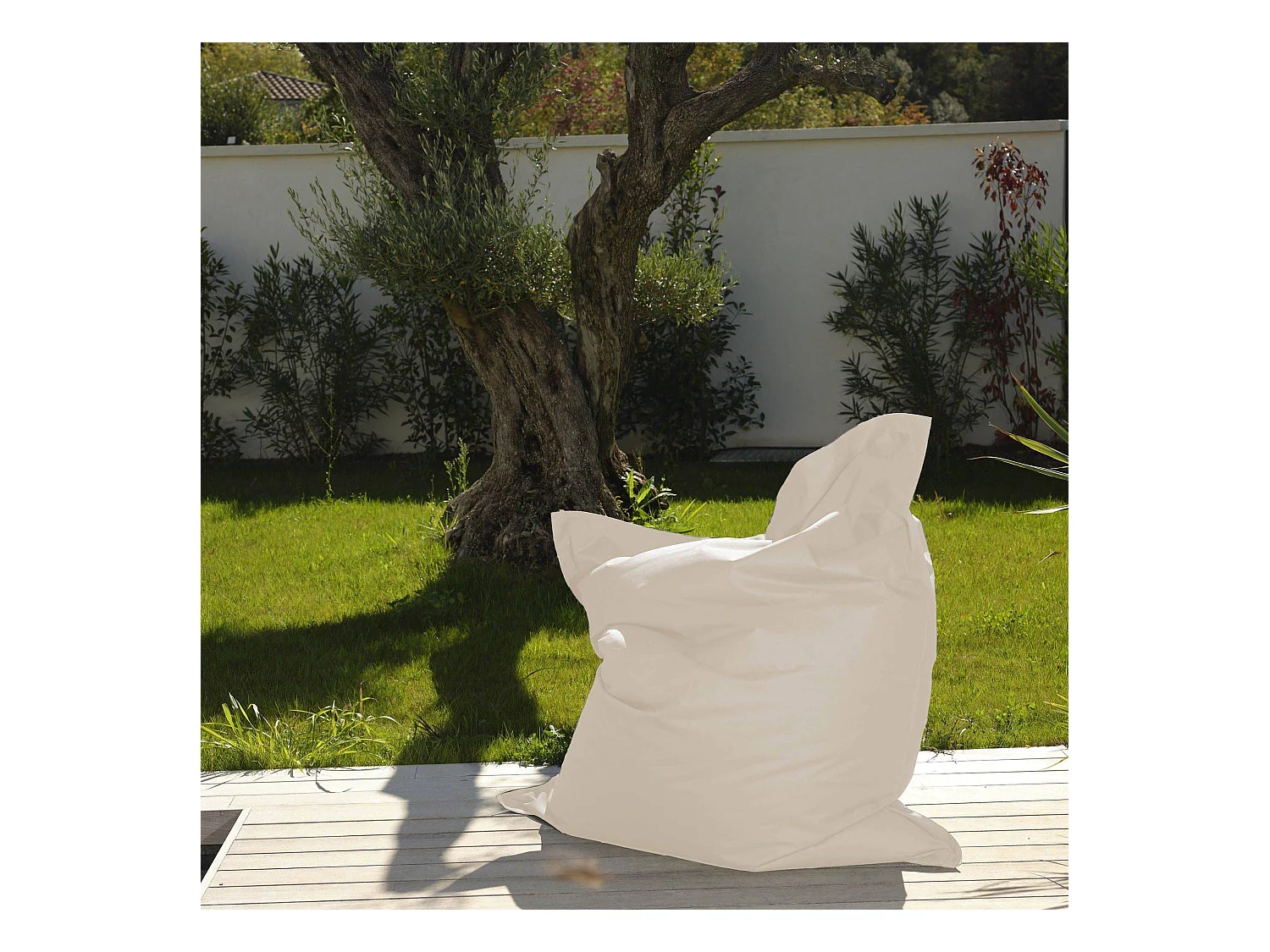 Housse pour Pouf Géant XXL 180x140cm Intérieur et Extérieur - Beige