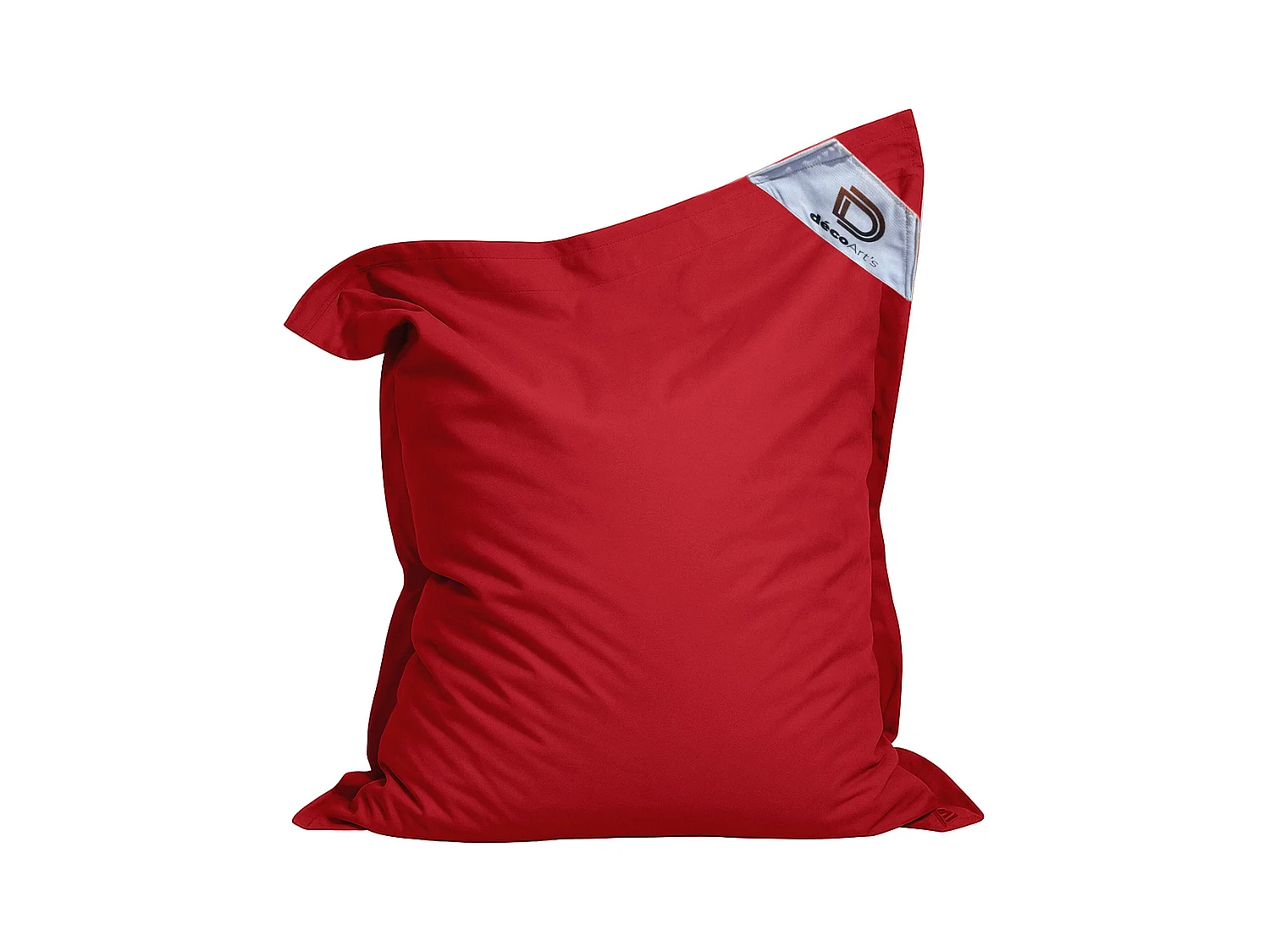 Pouf Géant XXL Intérieur et Extérieur, Déhoussable, Salon, Jardin, Deco Arts Rouge piment