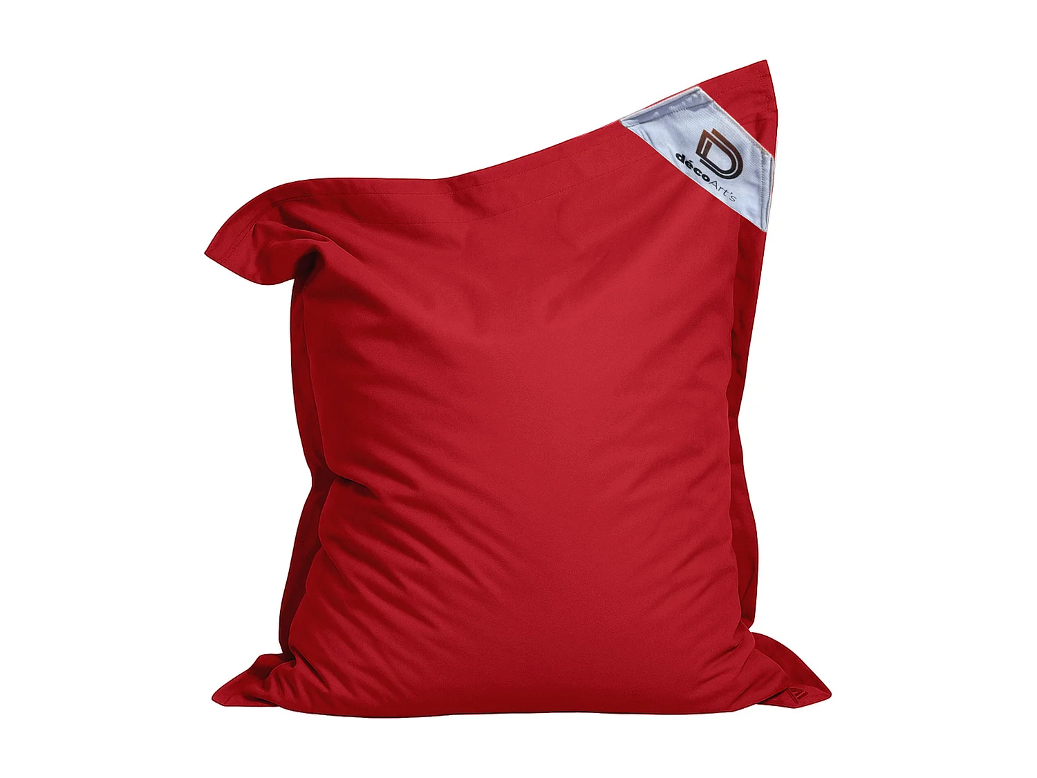 Pouf Géant XXL Intérieur et Extérieur, Déhoussable, Salon, Jardin, Deco Arts Rouge piment