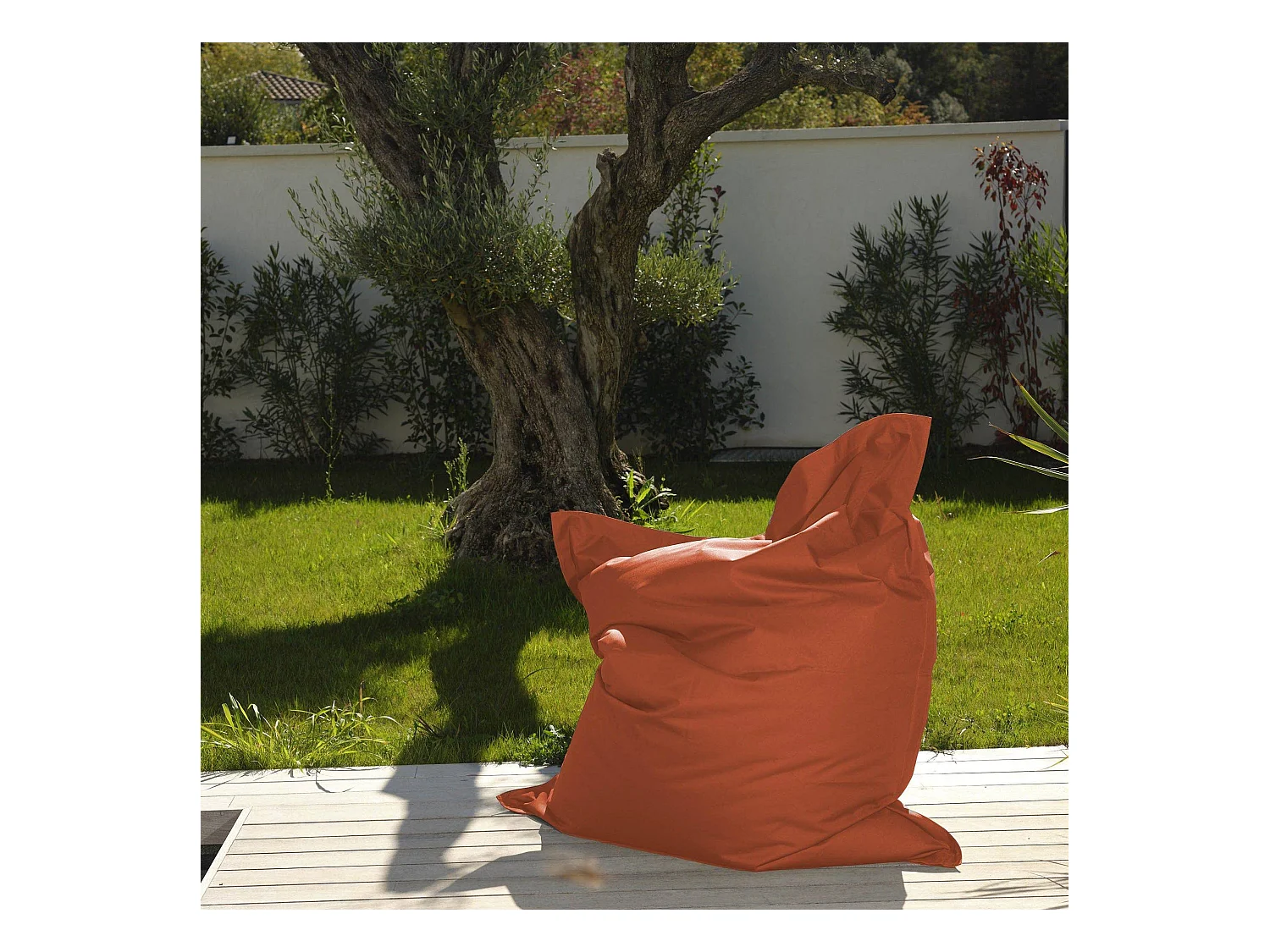 Housse pour Pouf Géant XXL 180x140cm Intérieur et Extérieur - Terracotta