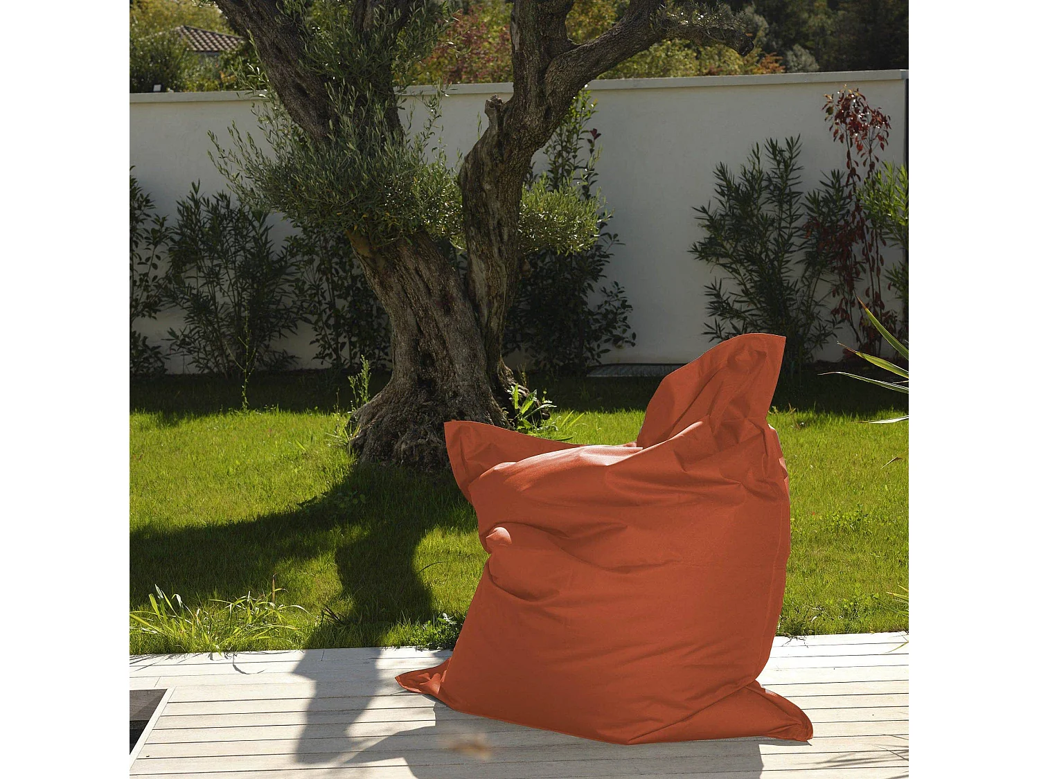 Housse pour Pouf Géant XXL 180x140cm Intérieur et Extérieur - Terracotta