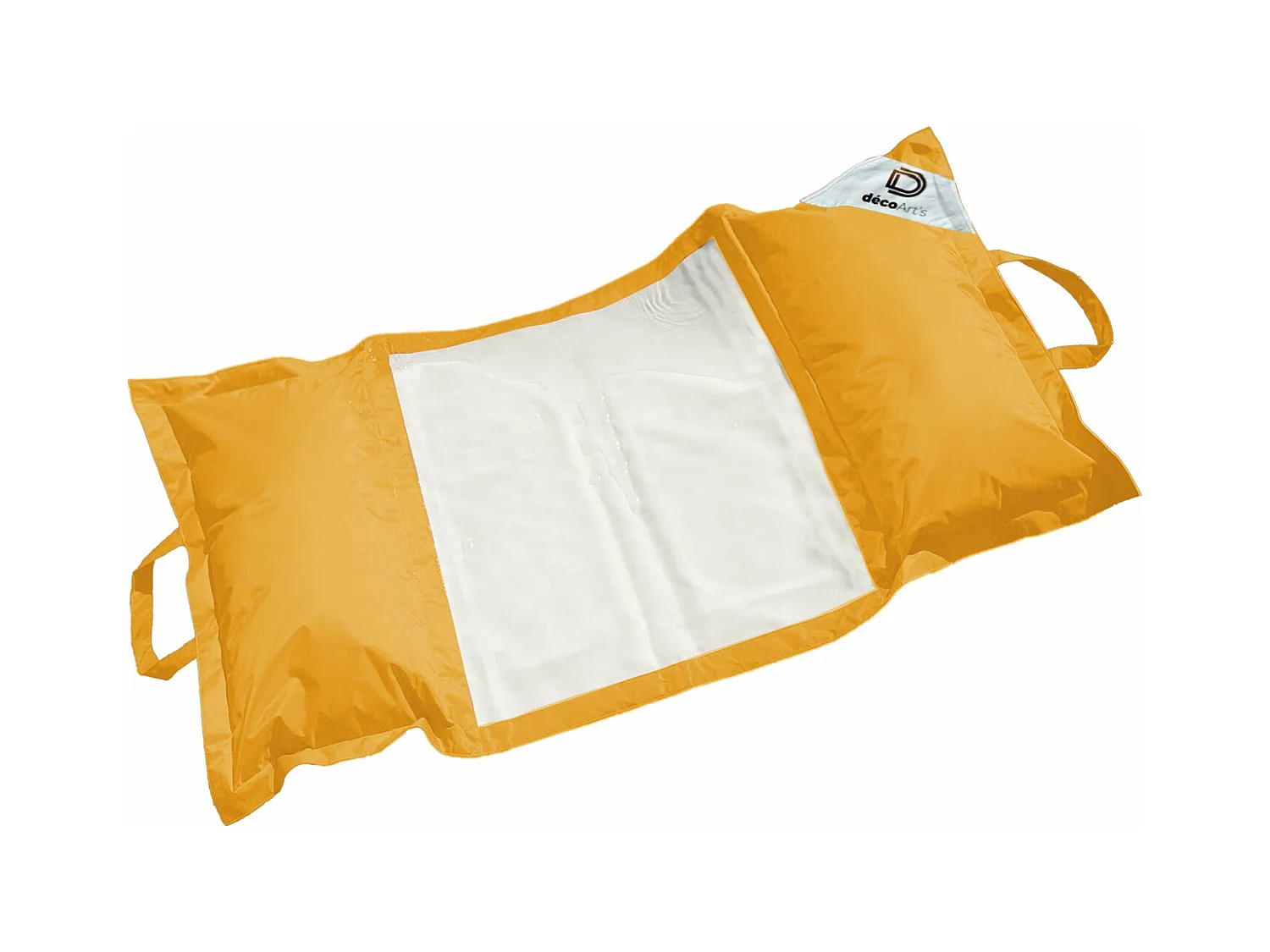 Pouf piscine en Polyester 170x90 cm Jaune miel