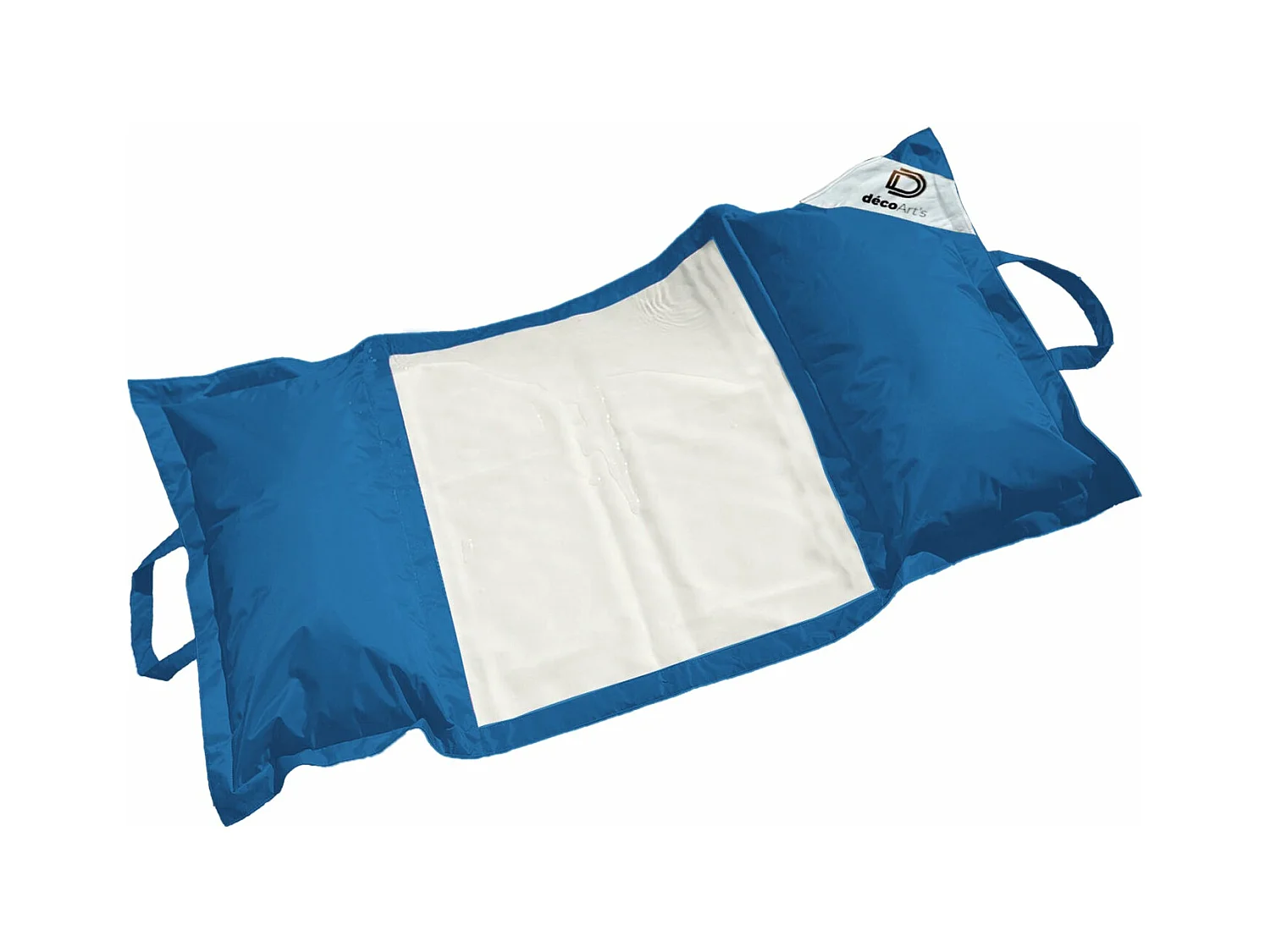 Pouf piscine en Polyester 170x90 cm Bleu pétrole