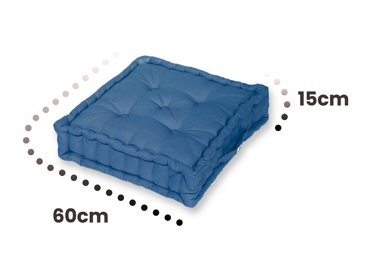 Coussin de sol lot de 2  - 60 x 60 cm Bleu Petrole