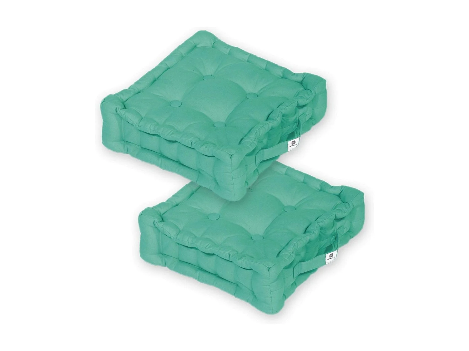 Coussin de sol lot de 2  - 40 x 40 cm Bleu Caraibes