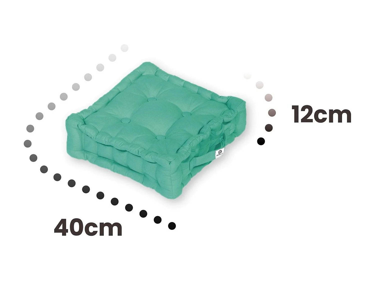 Coussin de sol lot de 2  - 40 x 40 cm Bleu Caraibes