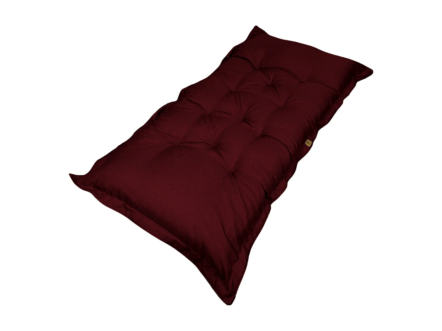 Futon XXL effet lin matelas de sol 195x100cm - prune