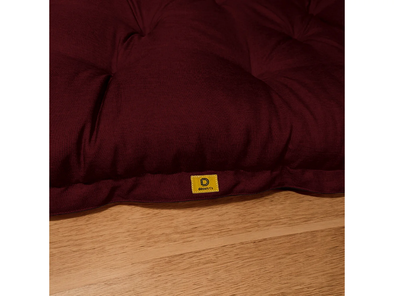 Futon XXL effet lin matelas de sol 195x100cm - prune