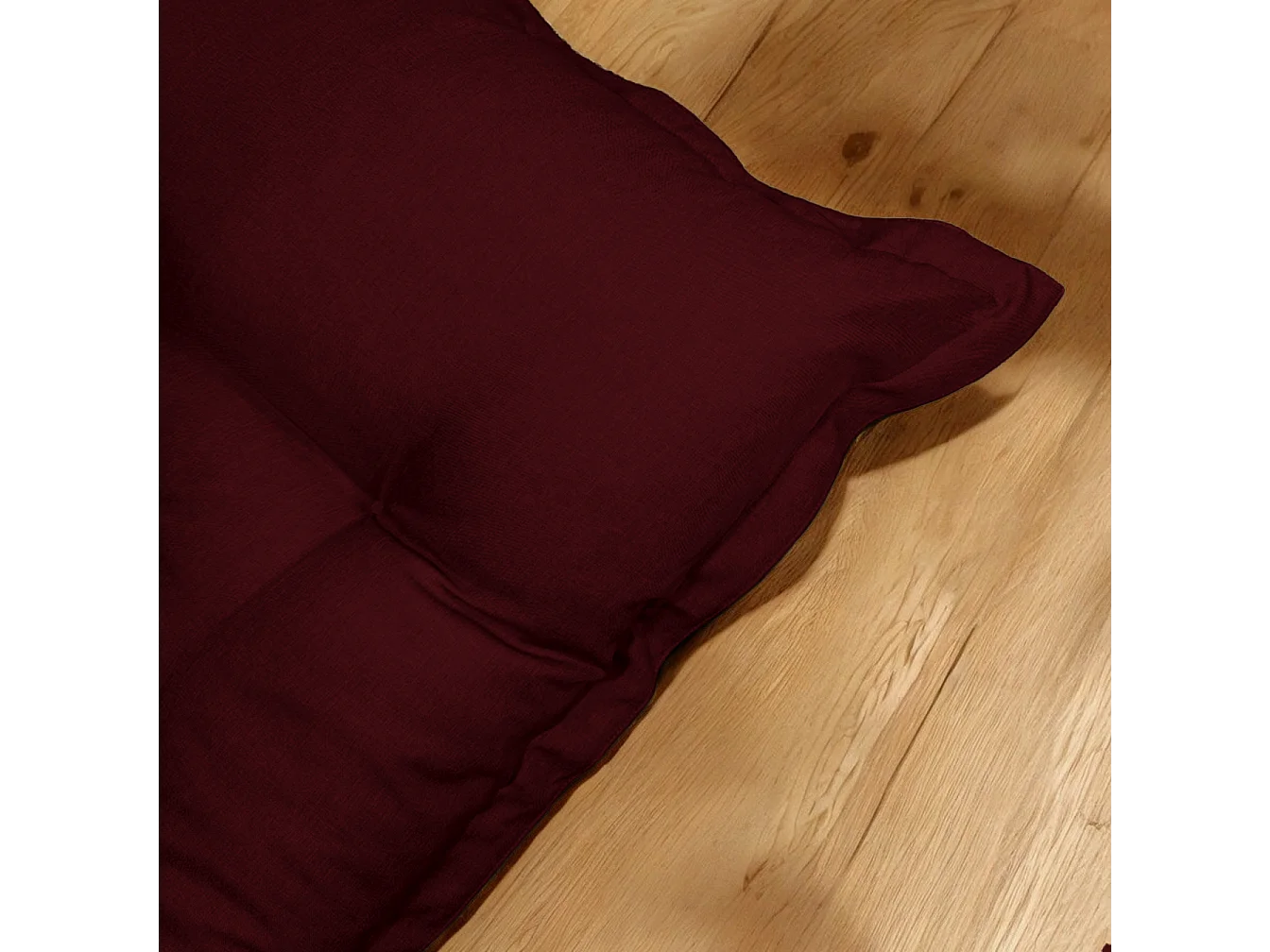 Futon XXL en lin matelas de sol 195x100cm - Prune