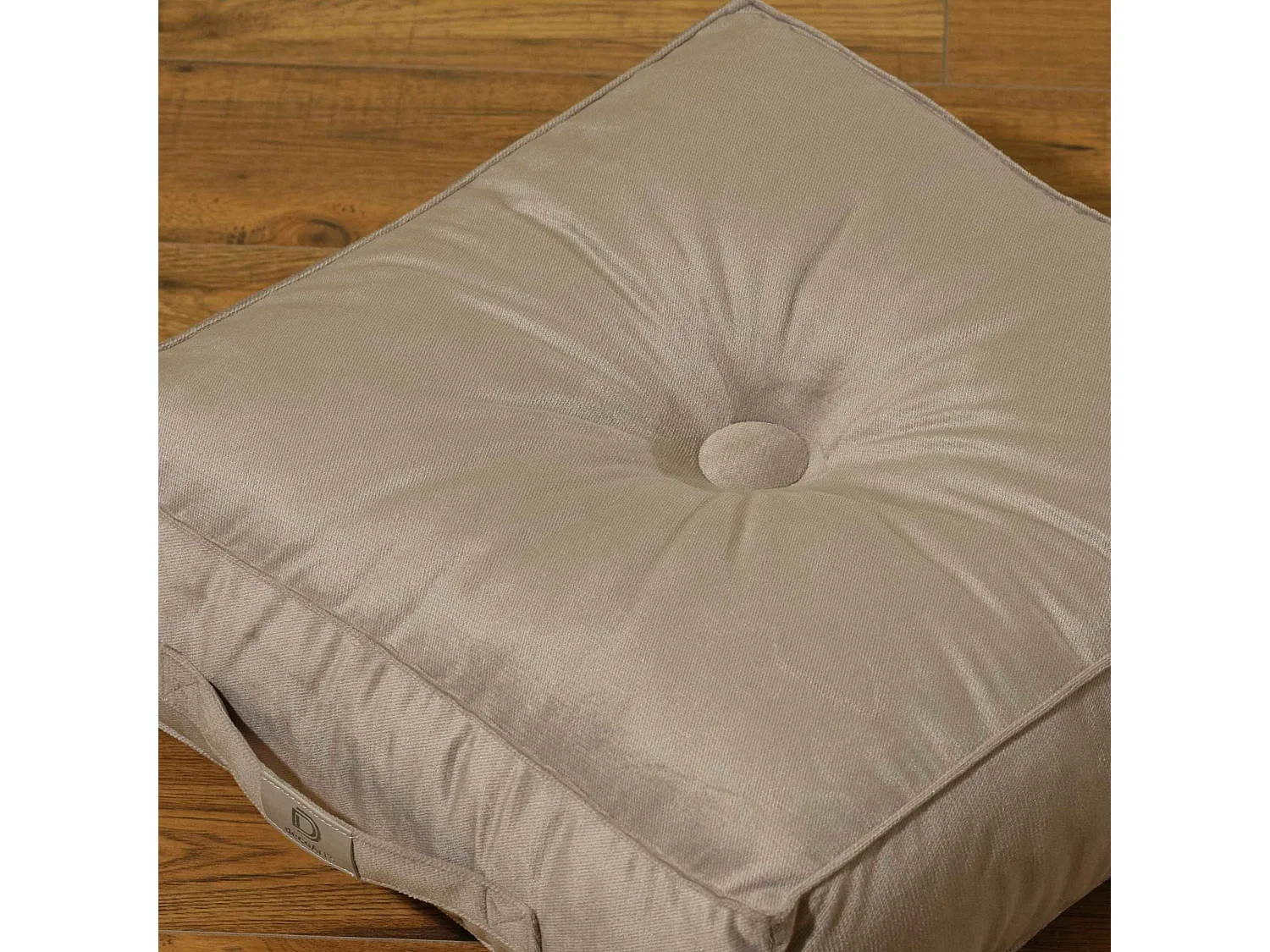 Lot de 2 coussins de sol en velours 40 x 40 x 14 cm lot de 2 - Gris clair