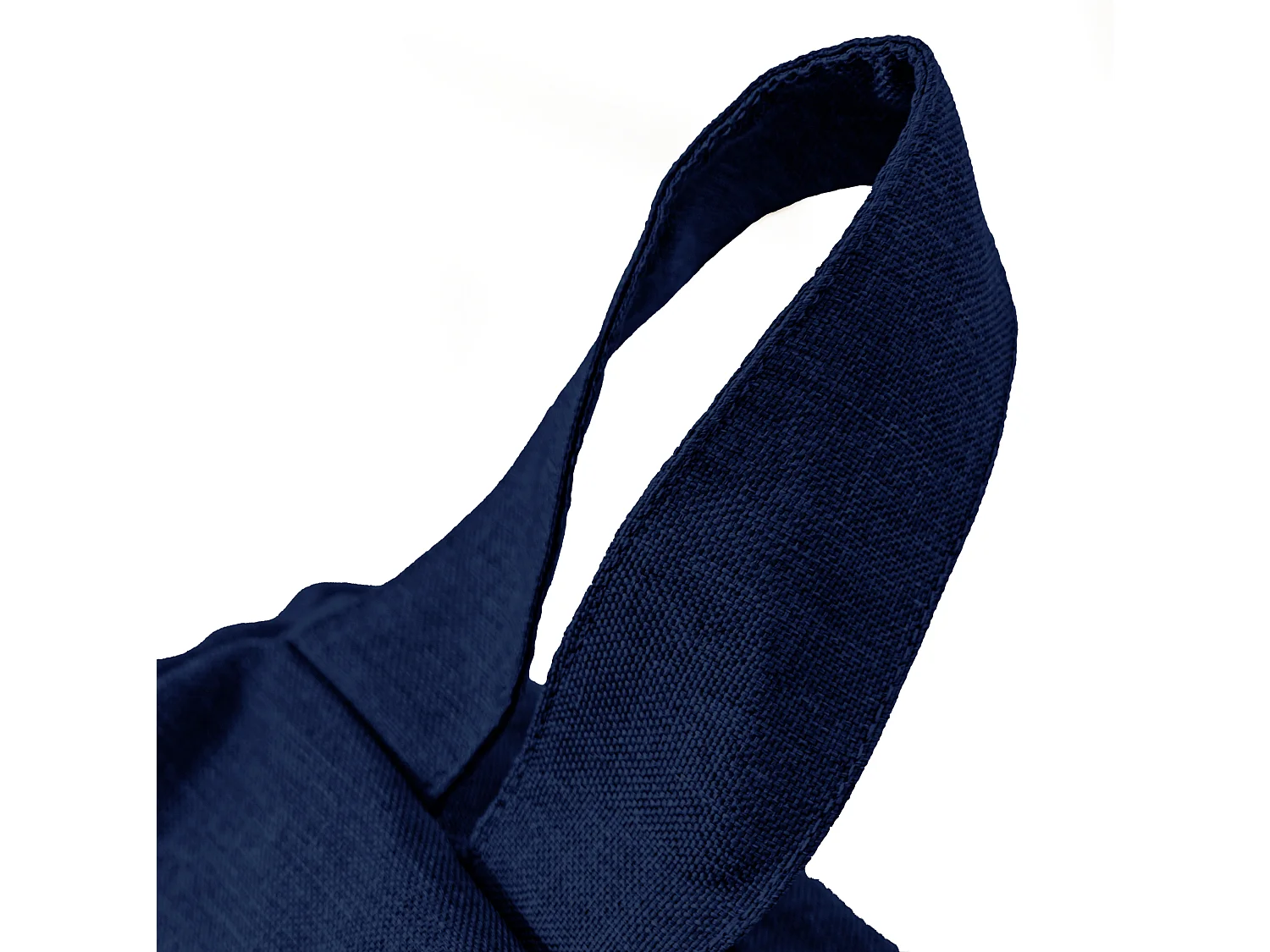 Pouf poire Géant XXL d'intérieur en tissu effet lin - 120x150 cm - Bleu indigo