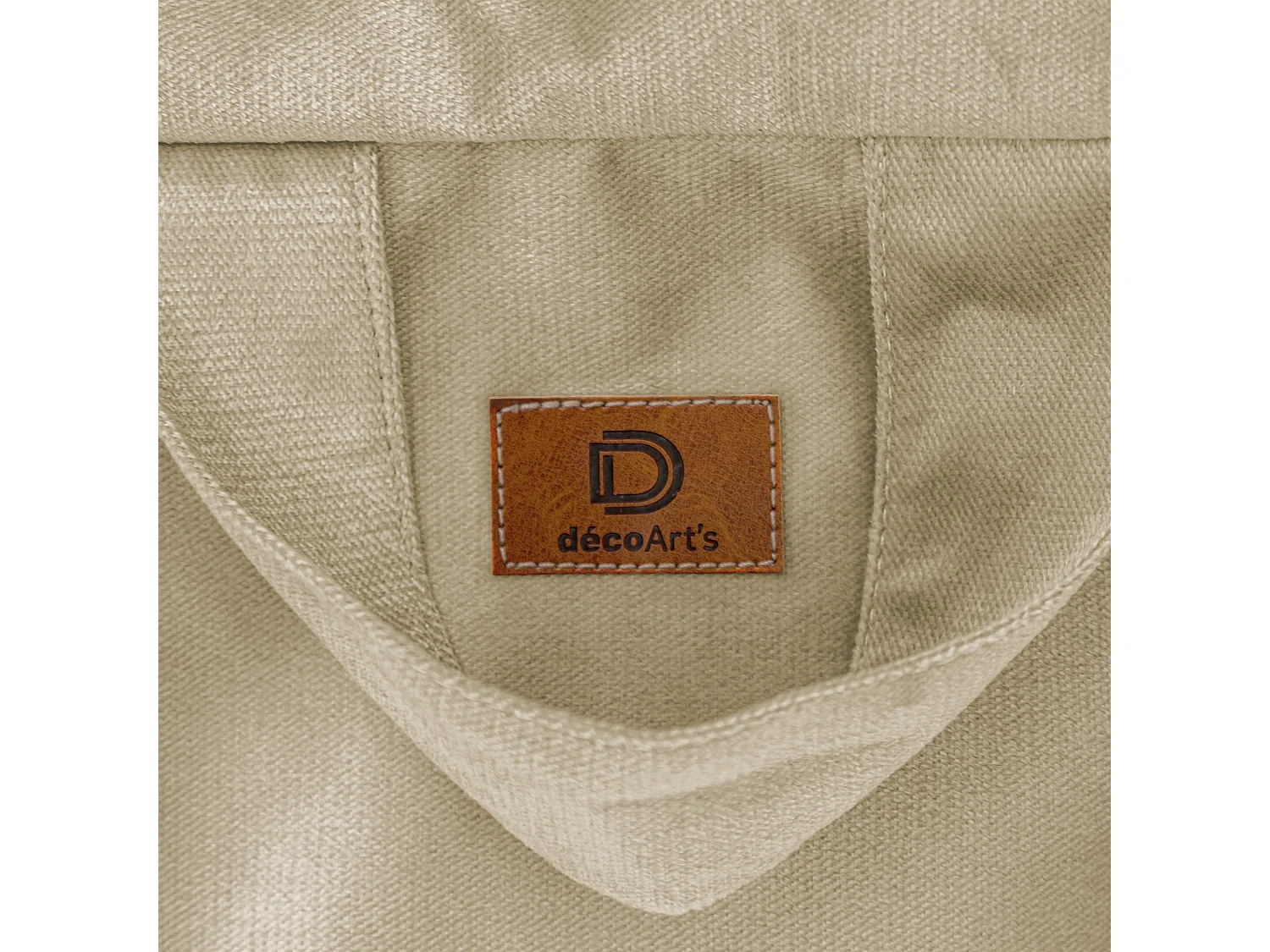 Pouf poire Géant XXL d'intérieur en tissu velours - 120x150 cm - Crême