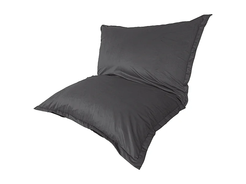 Pouf intérieur XXL Housse en velours gris foncé 190x155cm