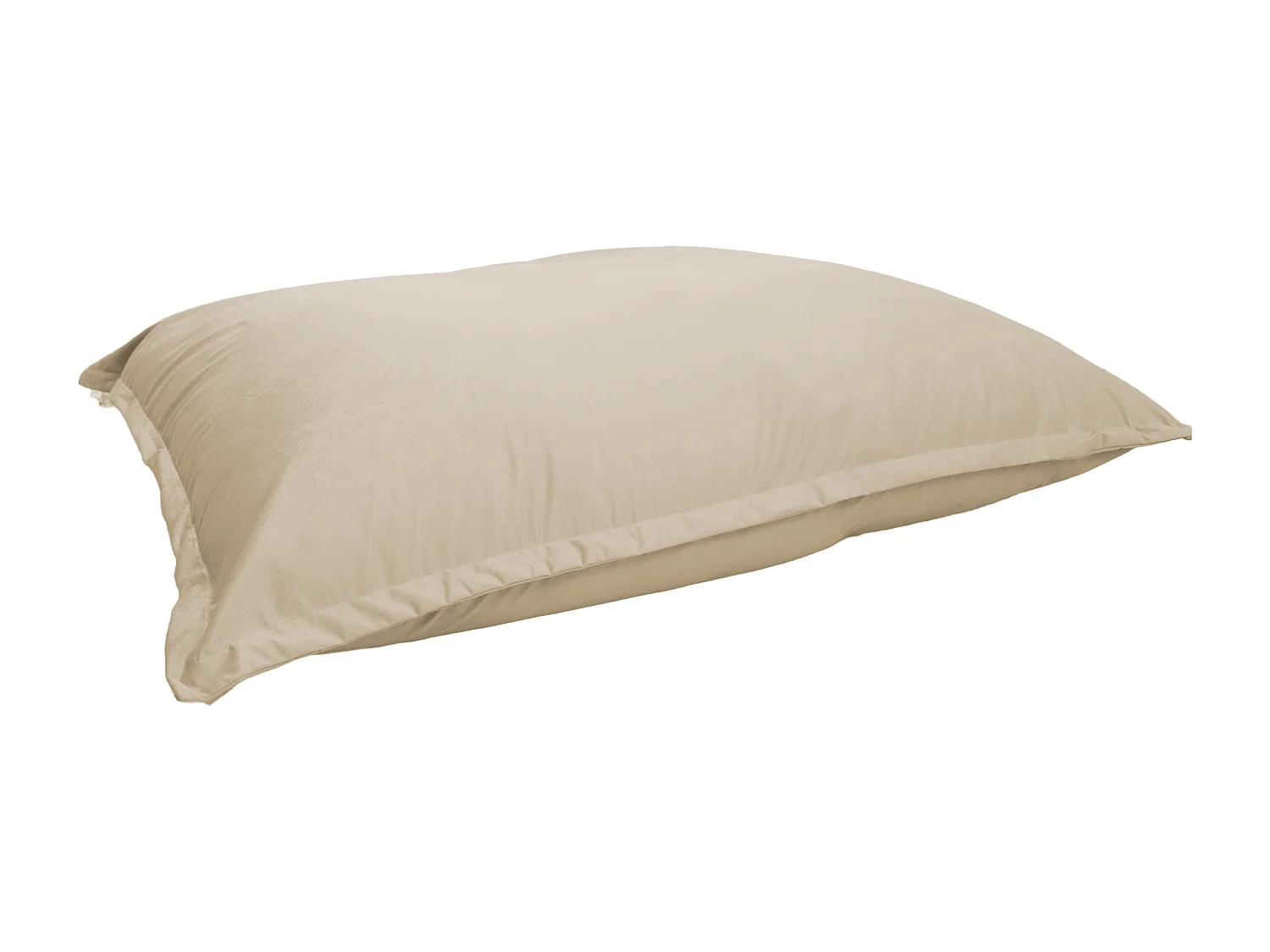 Pouf intérieur XXL Housse en velours crême 190x155cm