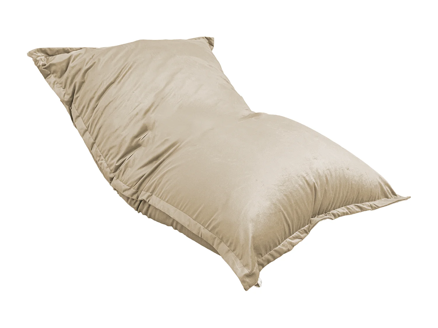 Pouf Intérieur XXL - Housse Velours - 190x155cm  - Crême