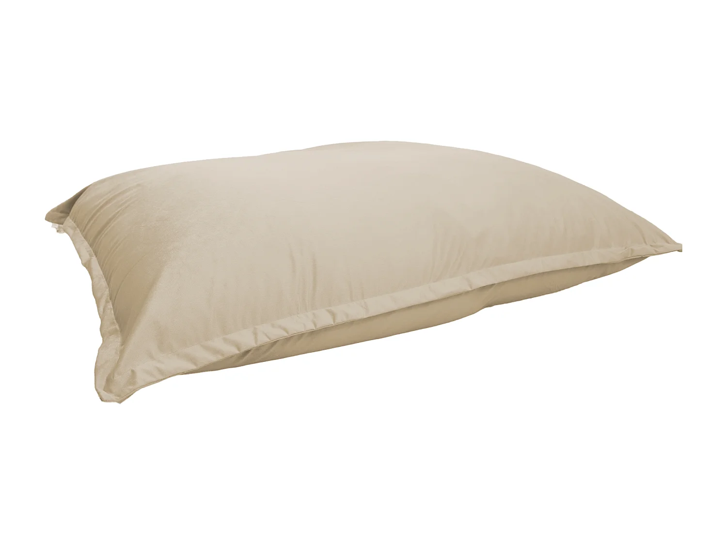 Pouf Intérieur XXL - Housse Velours - 190x155cm  - Crême