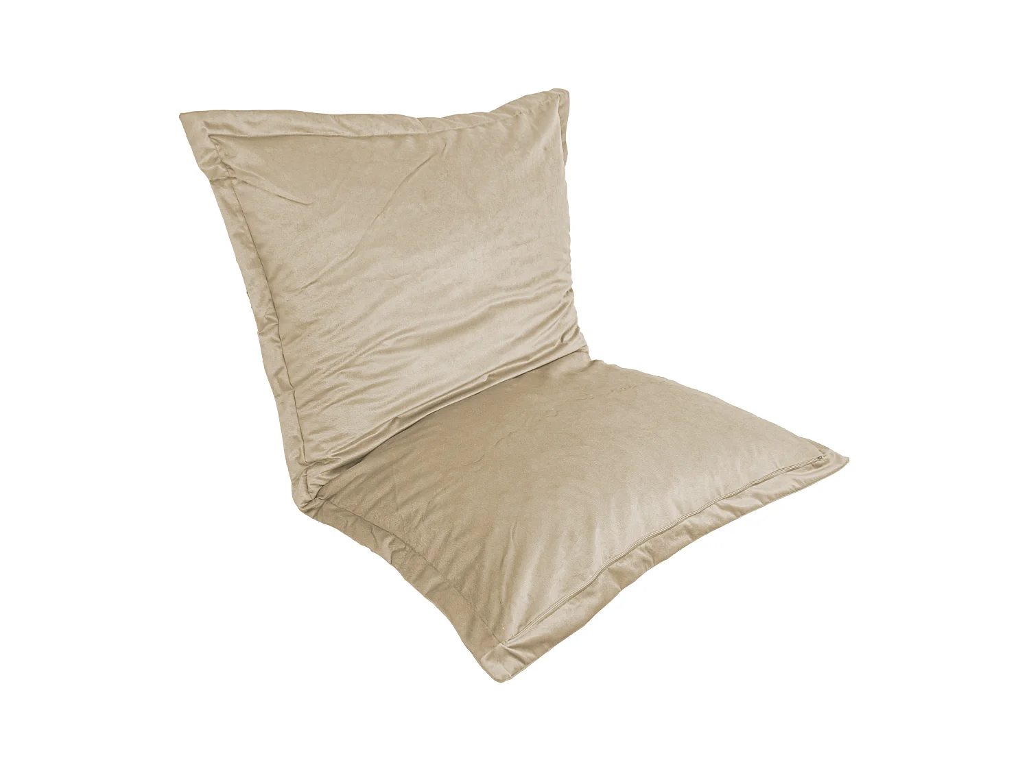 Pouf intérieur XL Housse en velours crême 150x100cm