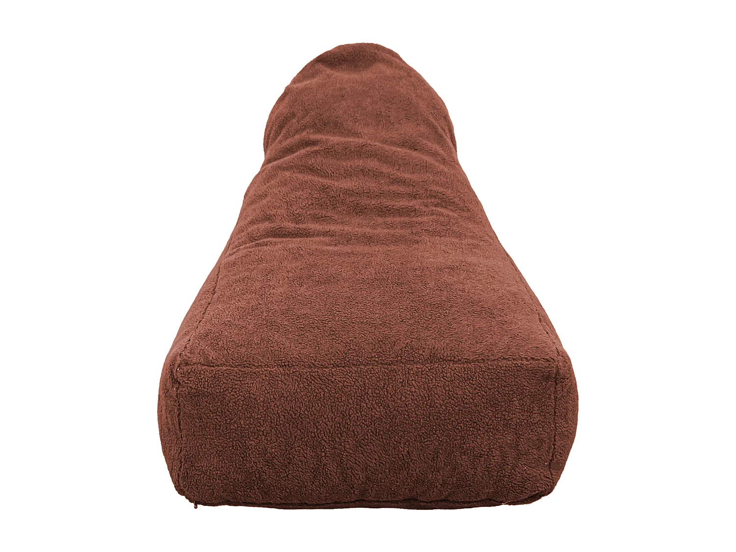 Pouf fauteuil XXL d'intérieur en tissu sherpa - 120x70x90 cm - Terracotta