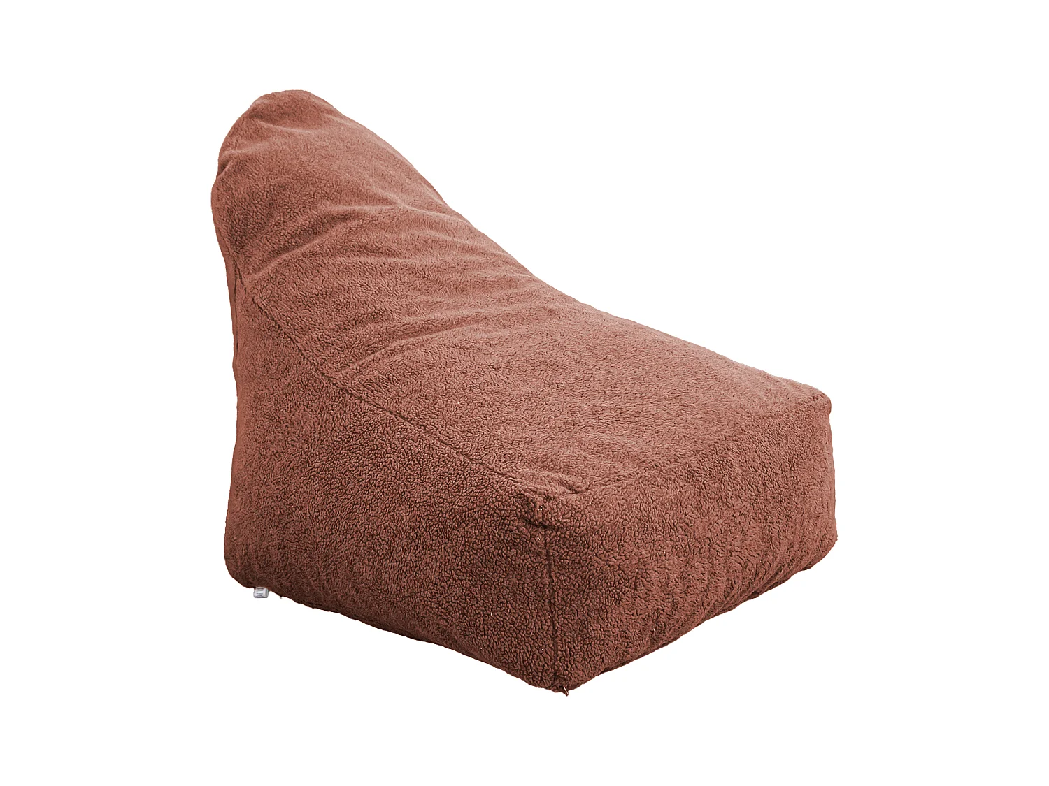 Pouf fauteuil XXL d'intérieur en tissu sherpa - 120x70x90 cm - Terracotta