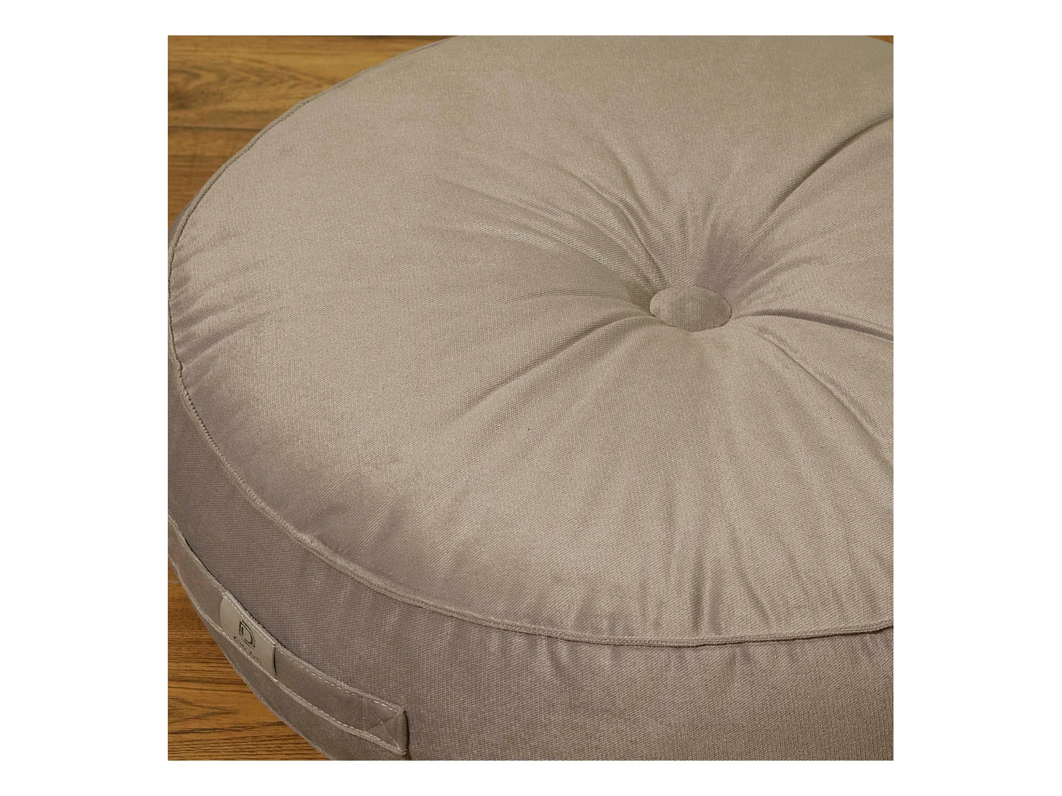 Lot de 2 coussins de sol en velours diamètre 60 lot de 2 - gris clair