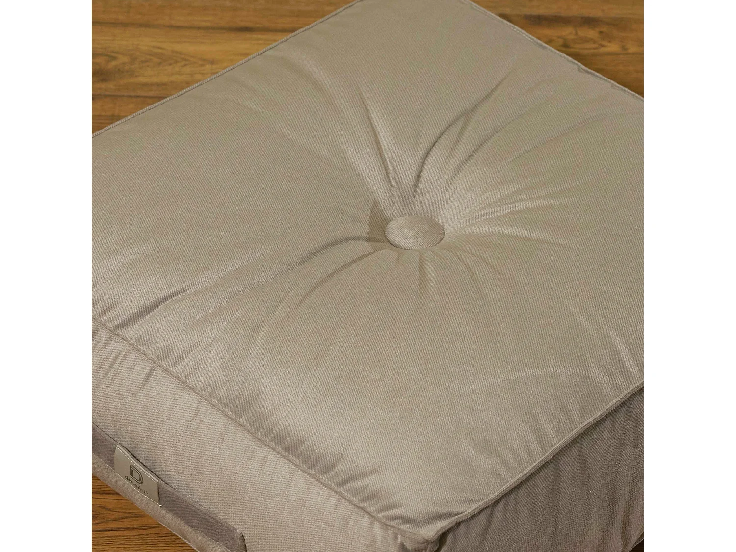 Lot de 2 coussins de sol en velours 54 x 54 x 18 cm lot de 2 - gris clair