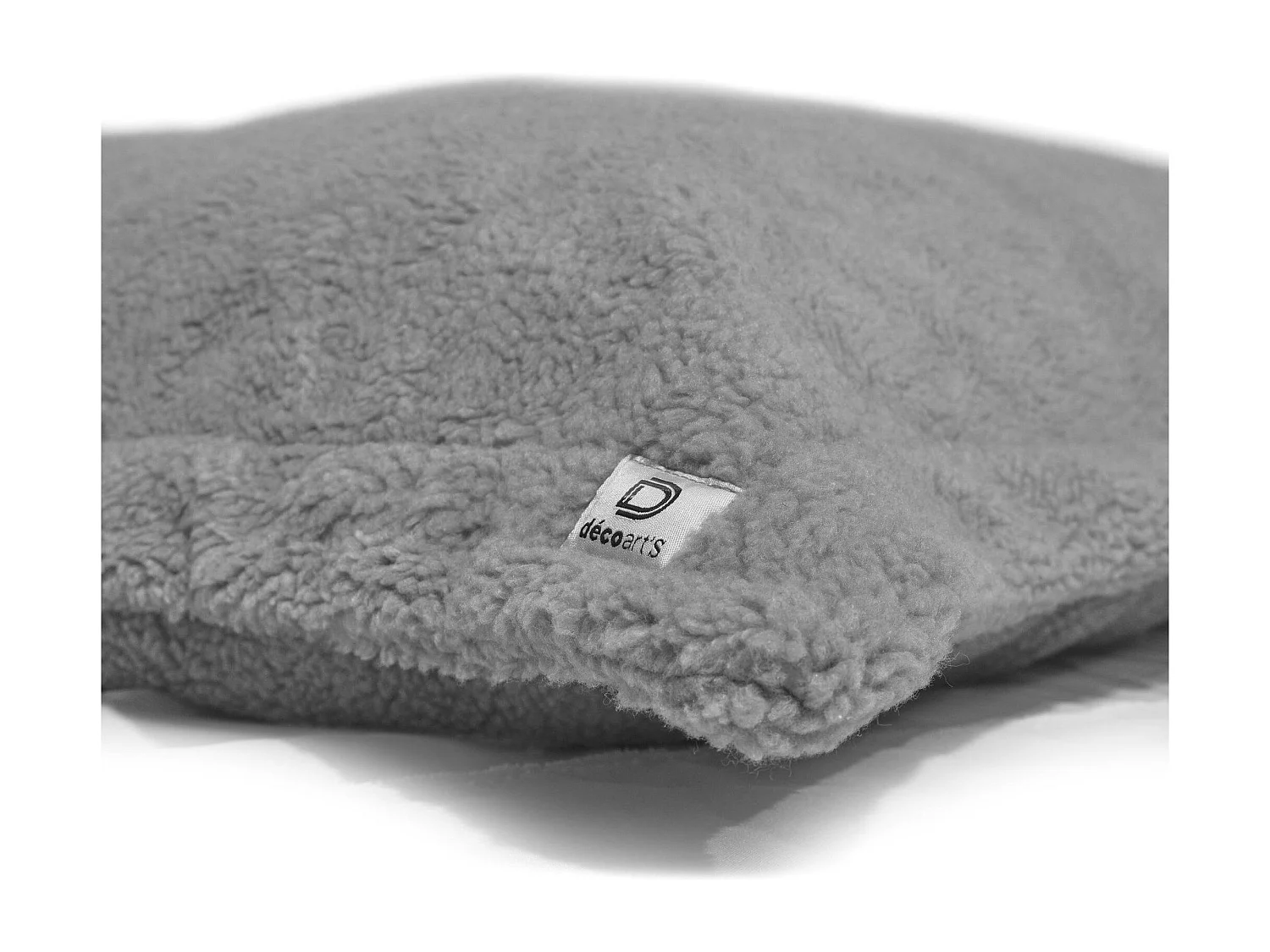 Pouf Intérieur XXL Housse Sherpa (Effet Mouton)  Garnissage en flocon de mousse 190x155cm - Gris argent