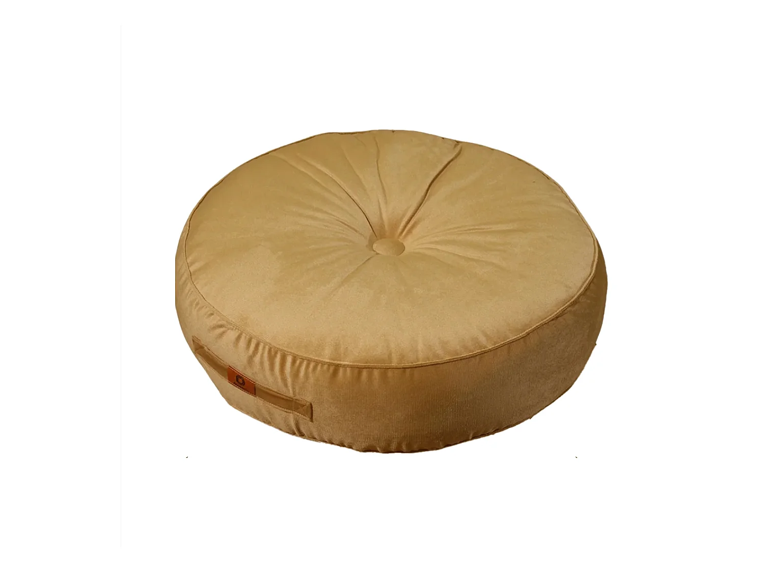 Lot de 2 coussins de sol en velours diamètre 60 lot de 2 - Beige