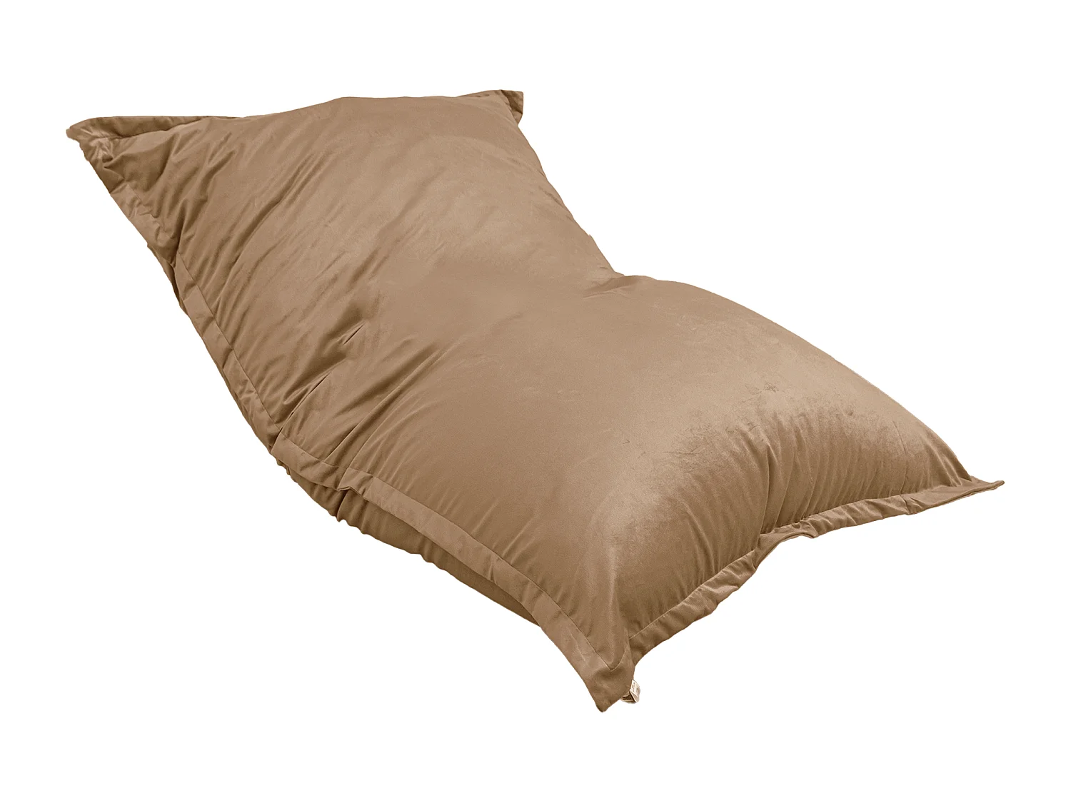 Pouf intérieur XXL Housse en velours beige 190x155cm