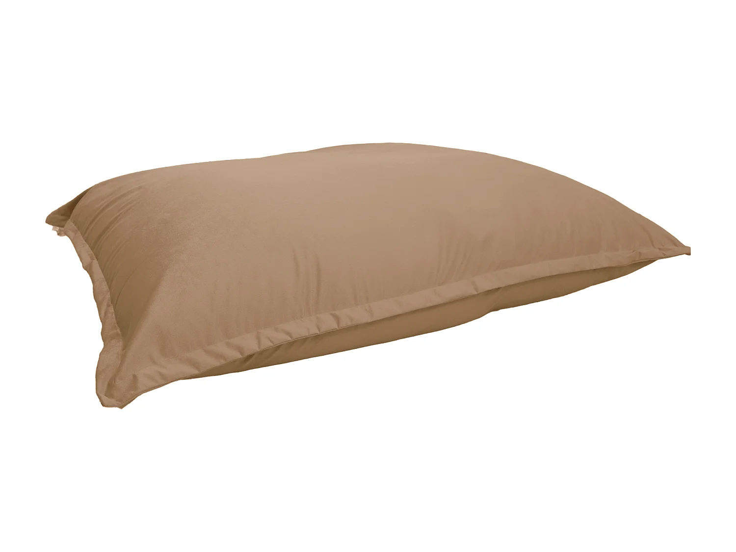 Pouf intérieur XXL Housse en velours beige 190x155cm