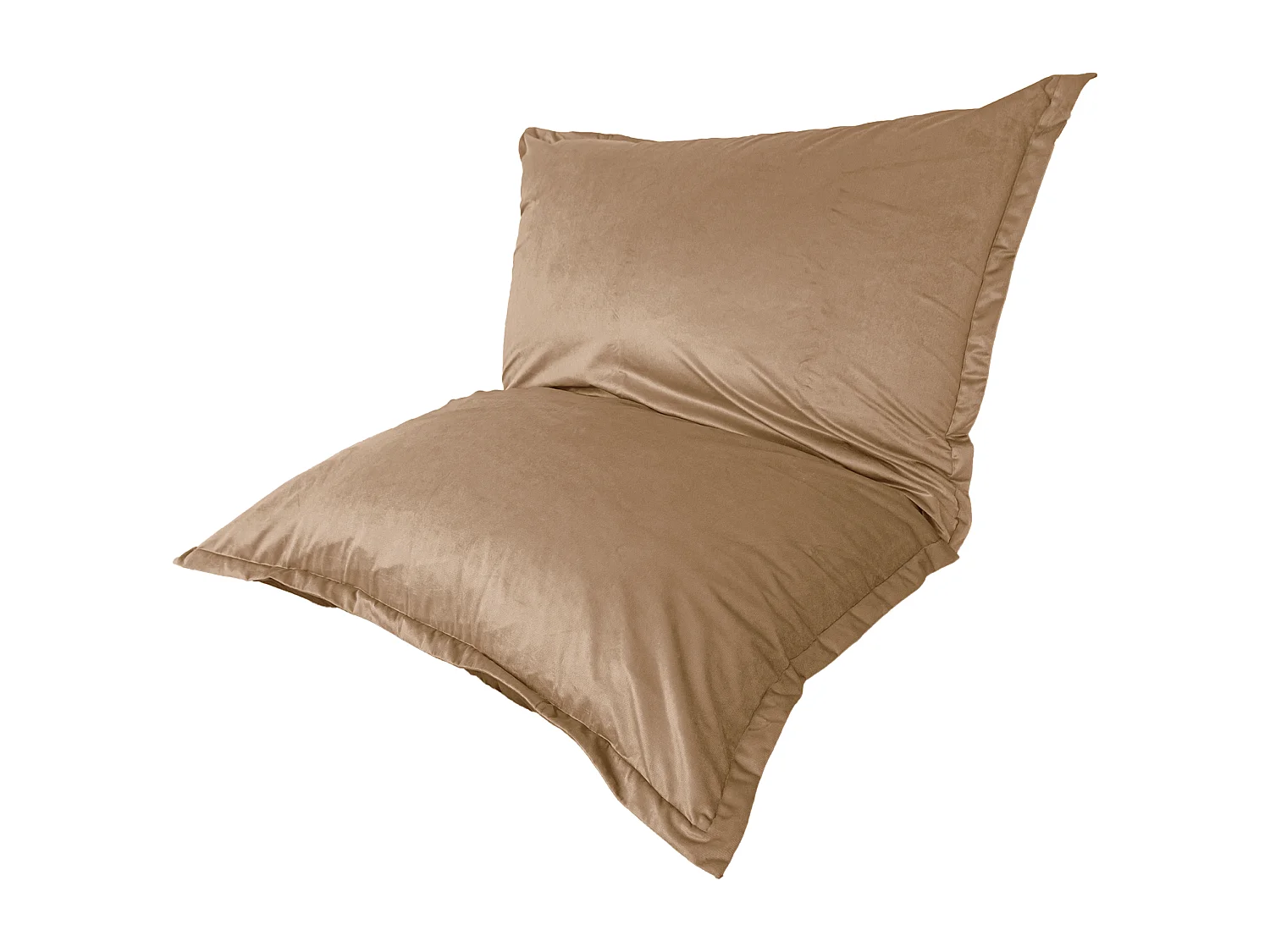 Pouf Intérieur XXL - Housse Velours - 190x155cm  - Beige