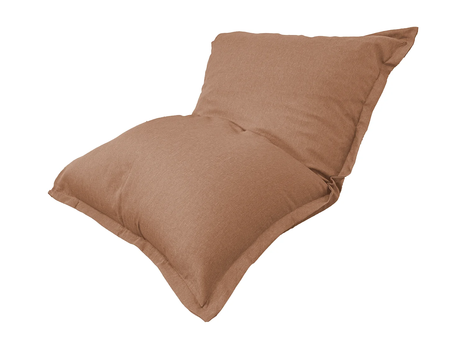 Pouf intérieur XXL Housse effet lin marron 190x155cm