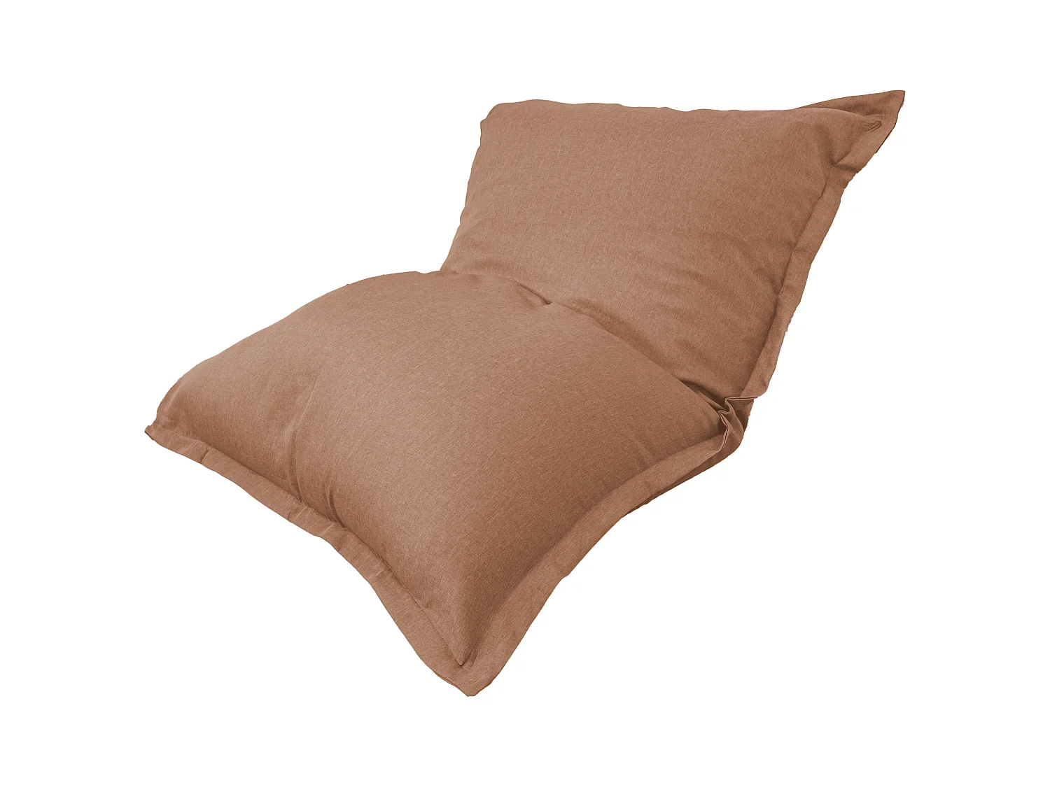 Pouf intérieur XXL Housse effet lin marron 190x155cm