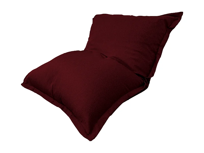 Pouf intérieur XXL Housse effet lin prune 190x155cm