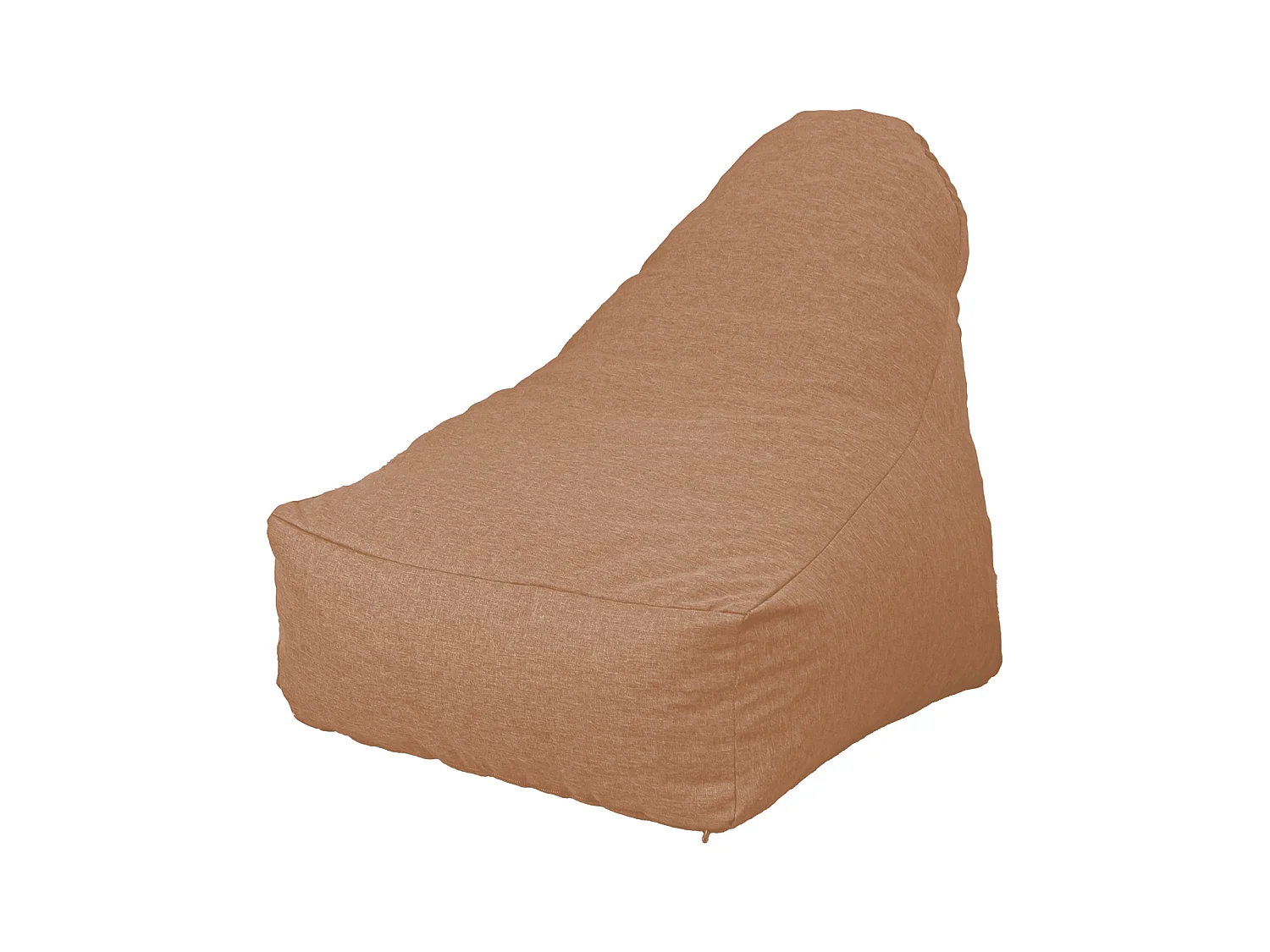 Pouf fauteuil XXL d'intérieur en tissu effet lin - 120x70x90 cm - Marron