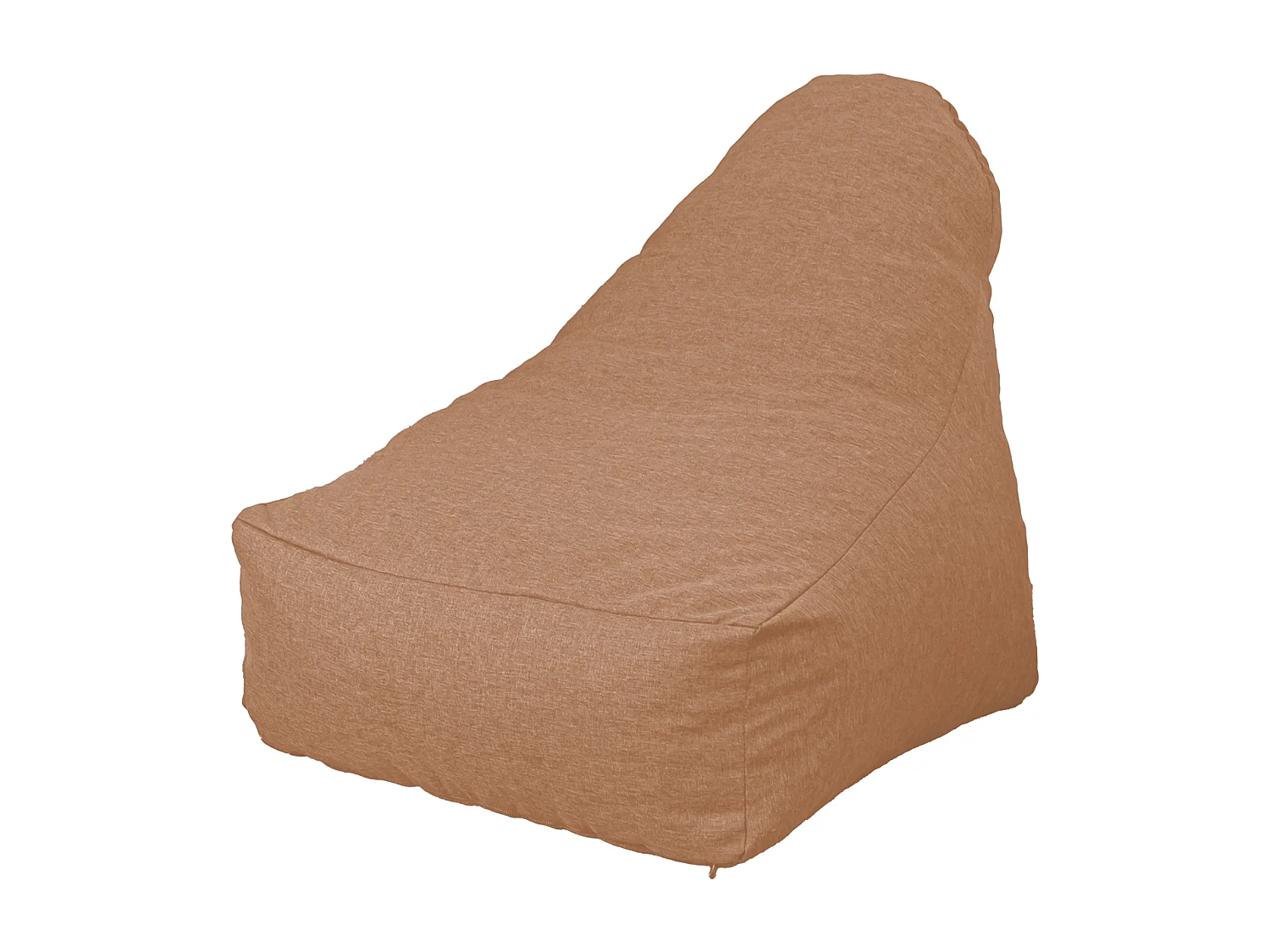 Pouf fauteuil XXL tissu effet lin - 120x70x90 cm - Marron