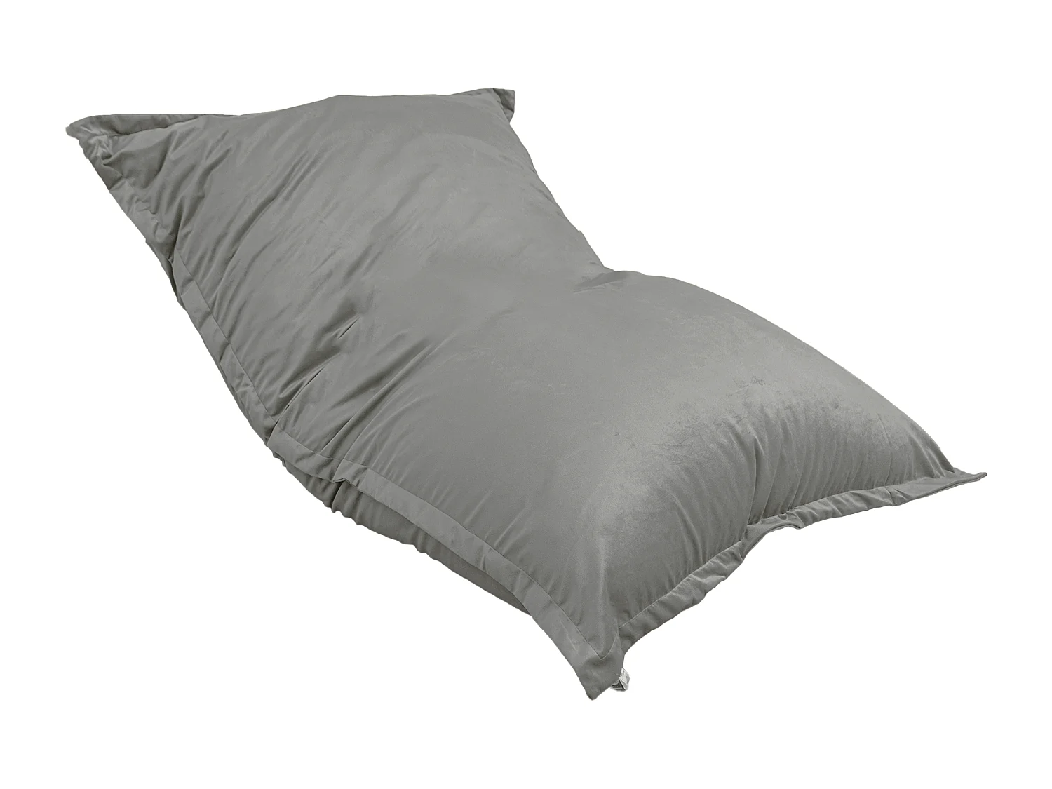 Pouf Intérieur XXL - Housse Velours - 190x155cm  - Gris