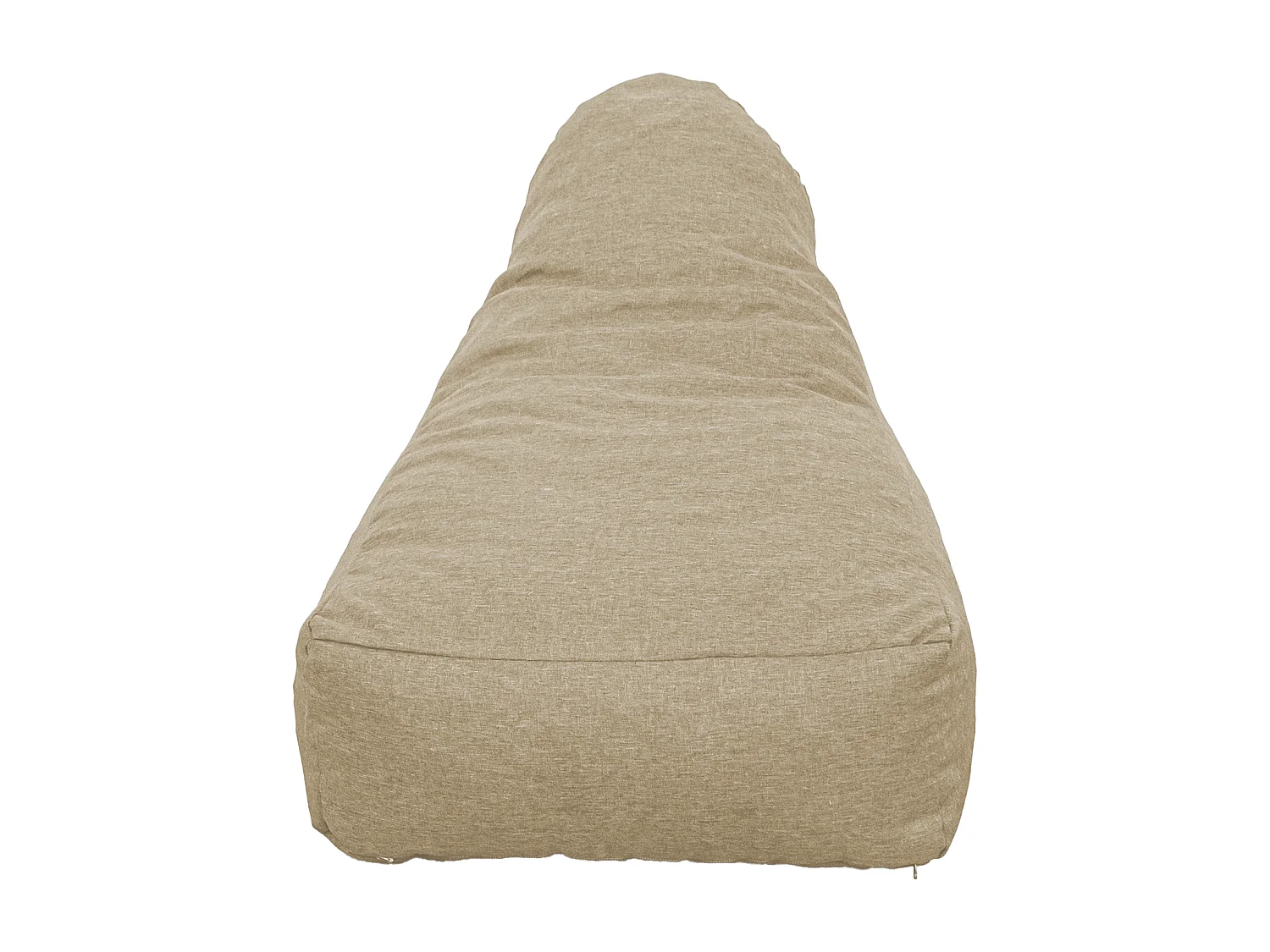 Pouf fauteuil XXL d'intérieur en tissu effet lin - 120x70x90 cm - Beige