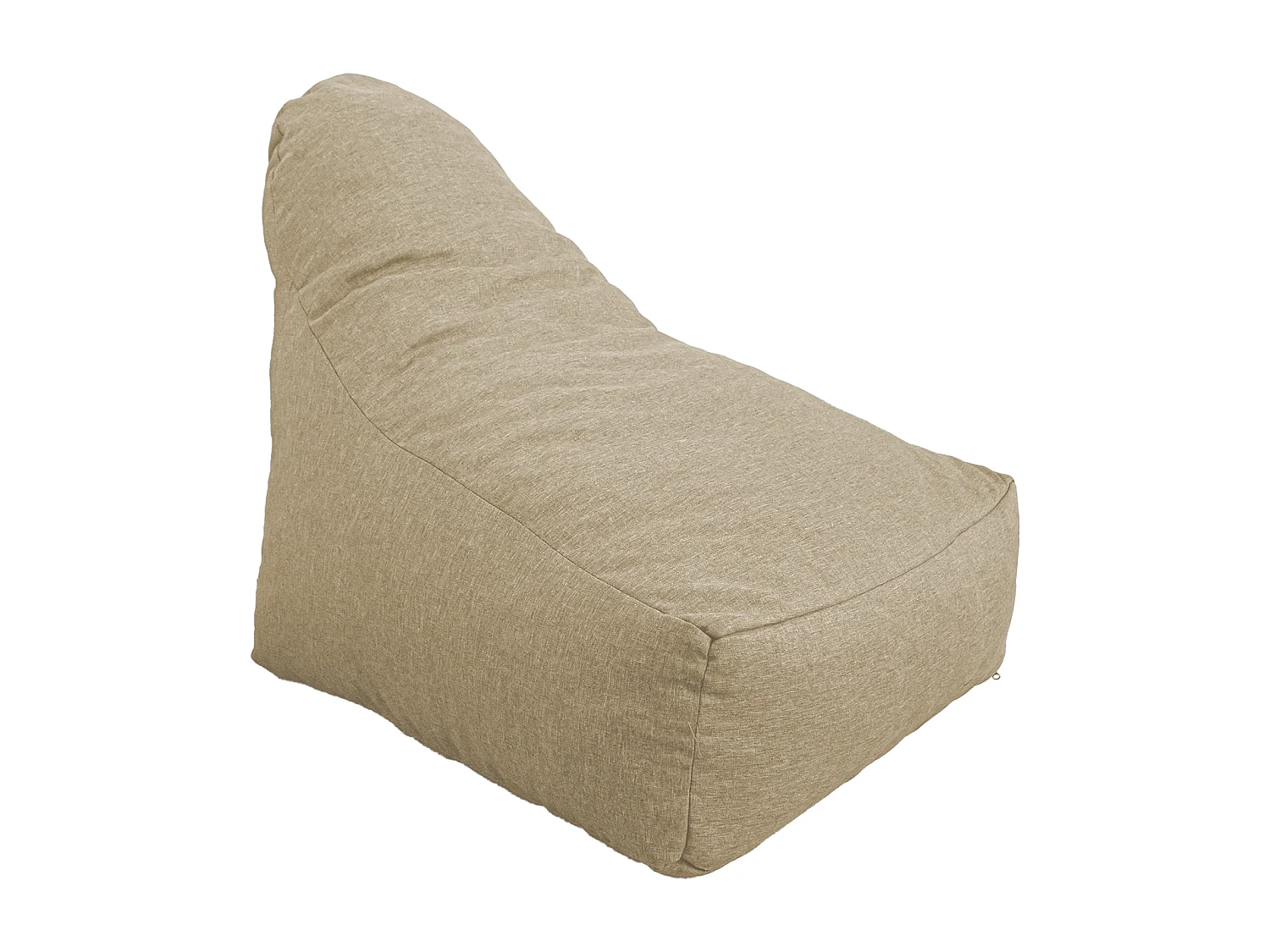 Pouf fauteuil XXL d'intérieur en tissu effet lin - 120x70x90 cm - Beige