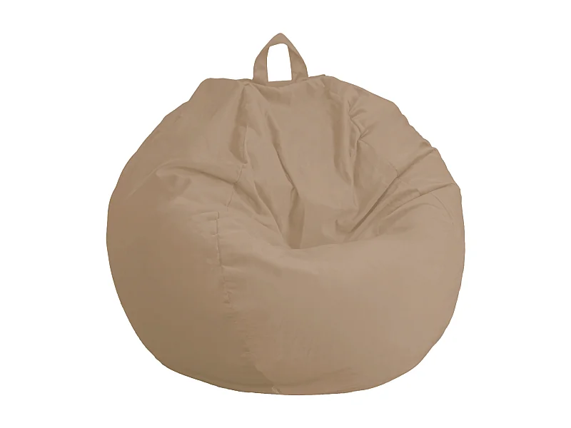 Pouf poire Géant XXL d'intérieur en tissu velours - 120x150 cm - Beige
