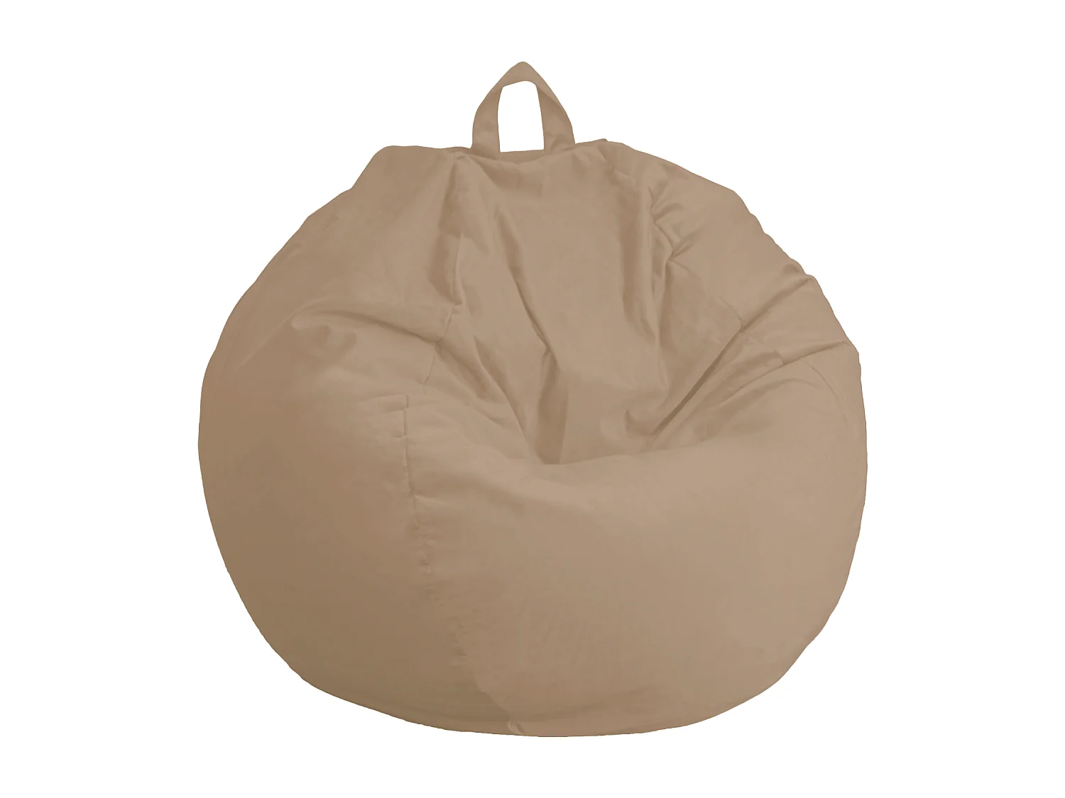 Pouf poire Géant XXL d'intérieur en tissu velours - 120x150 cm - Beige