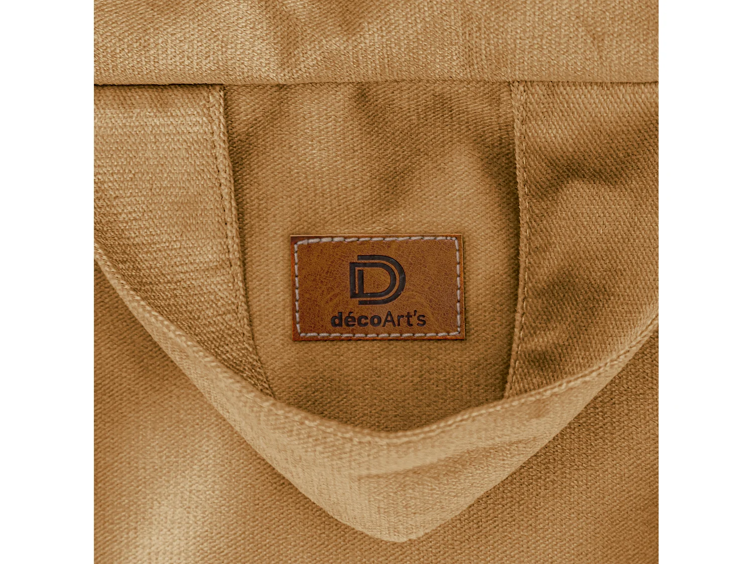 Pouf poire Géant XXL d'intérieur en tissu velours - 120x150 cm - Beige