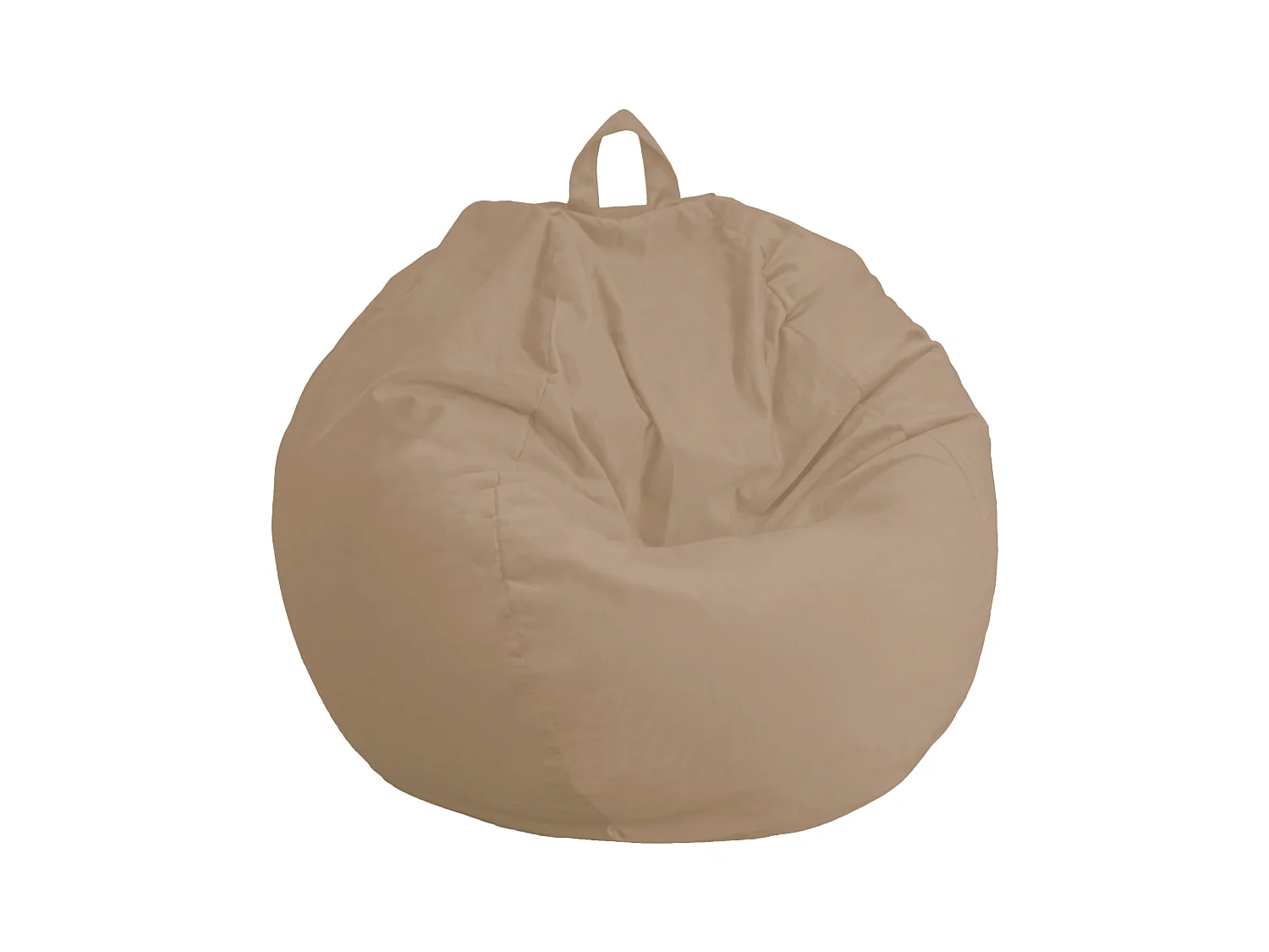 Pouf poire Géant XXL d'intérieur en tissu velours - 120x150 cm - Beige